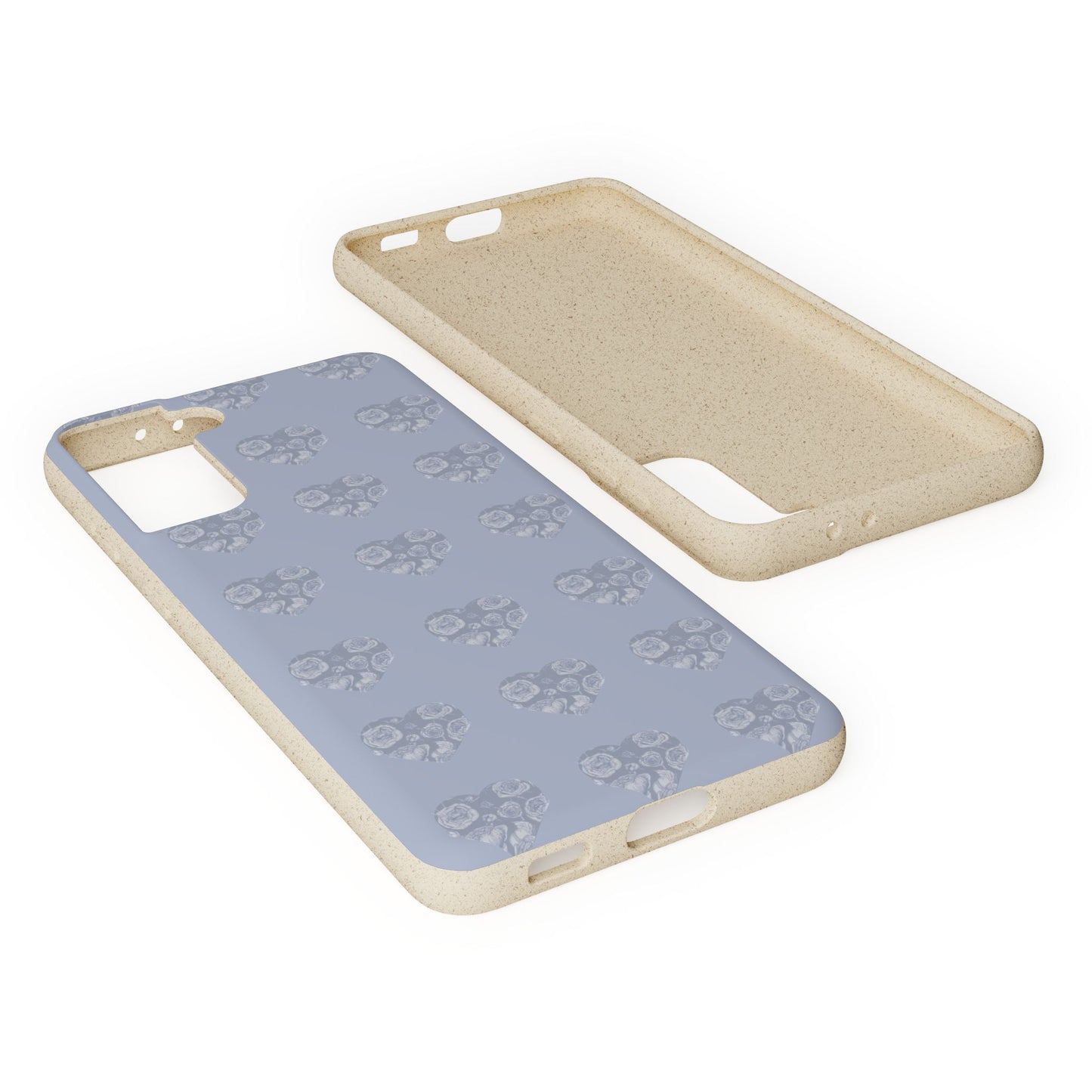 Purple hearts eco biodegradable phone case