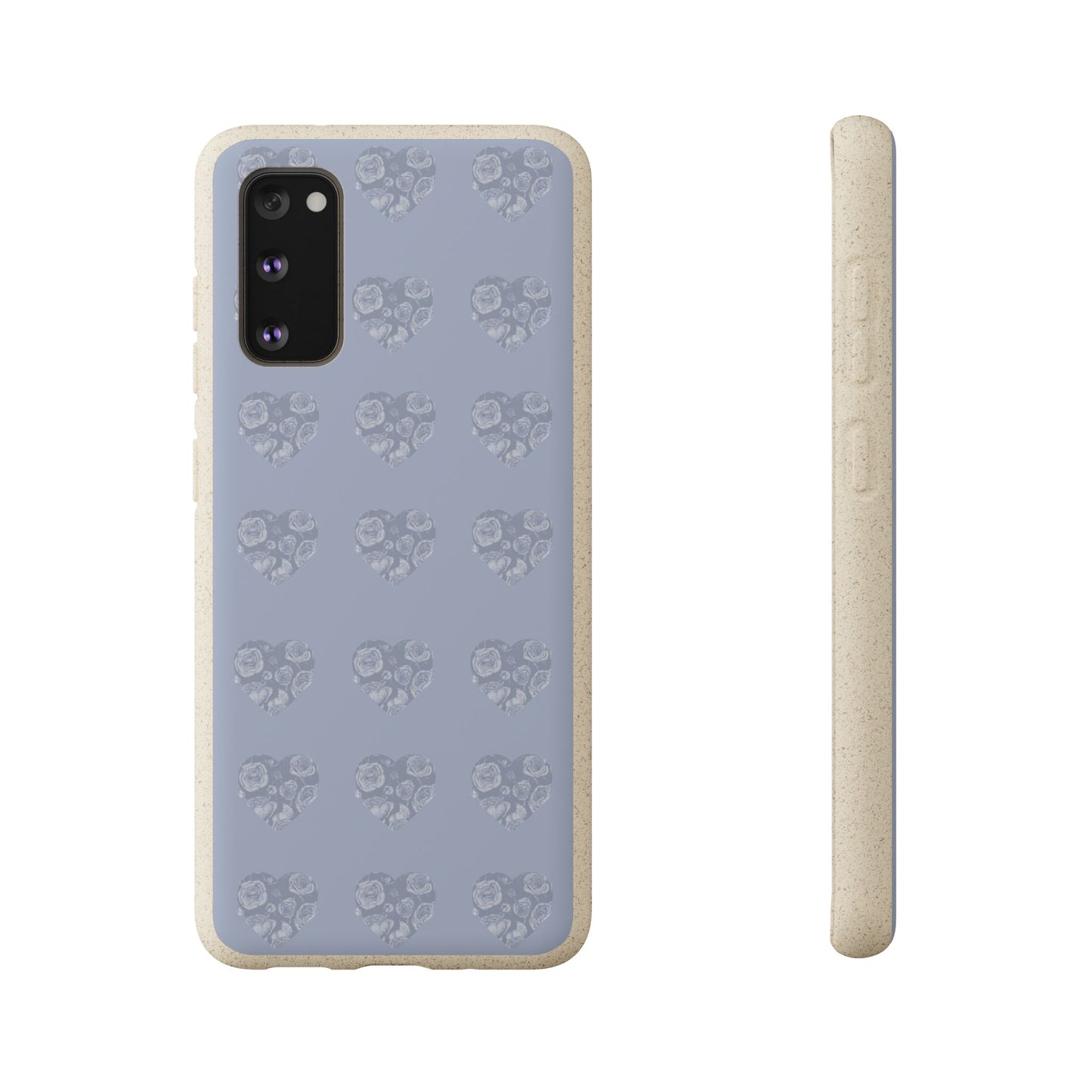 Purple hearts eco biodegradable phone case