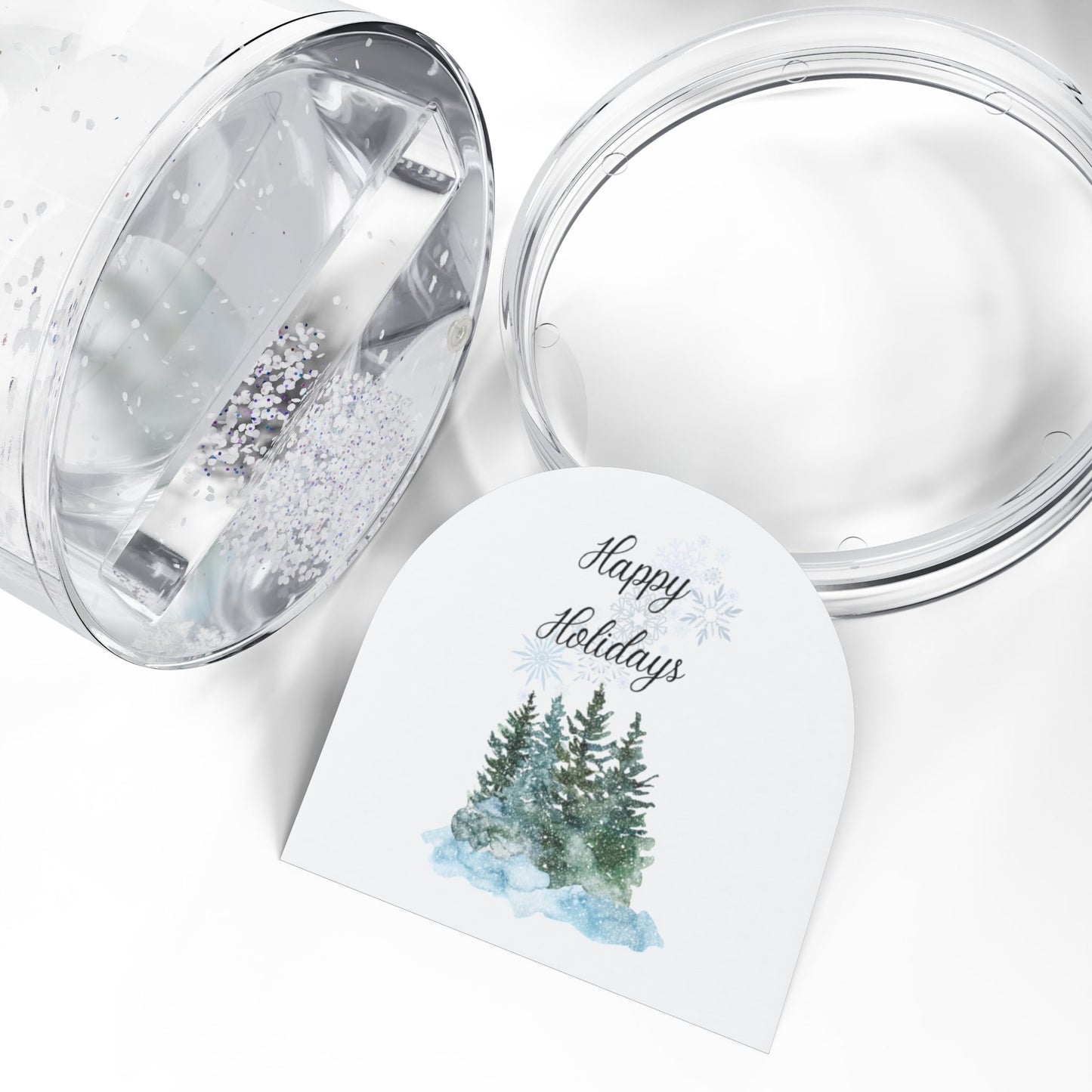 Elegant Happy Holidays Snow Globe