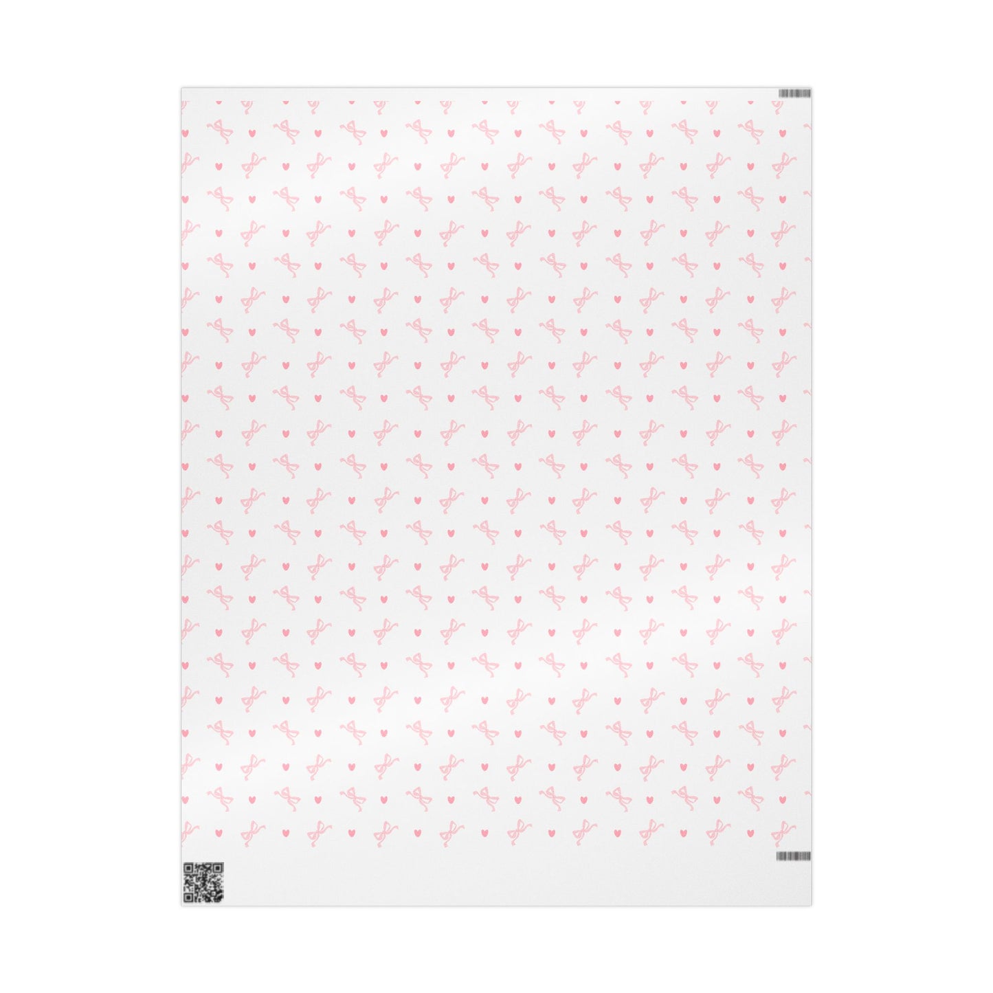 Papier cadeau Coquette, emballage cadeau noeuds et coeurs, papier cadeau rose pour baby shower, féminin, mignon, joli, noeuds et coeur rose pastel
