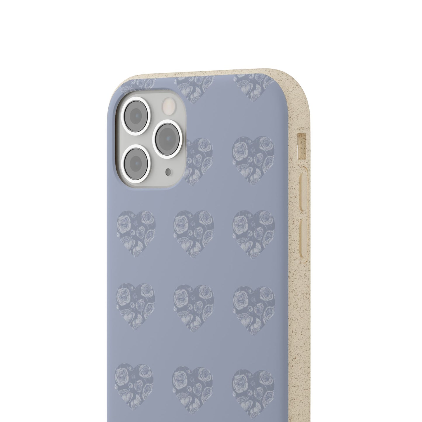 Purple hearts eco biodegradable phone case