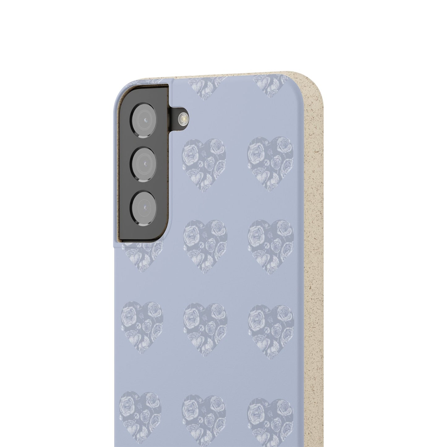 Purple hearts eco biodegradable phone case