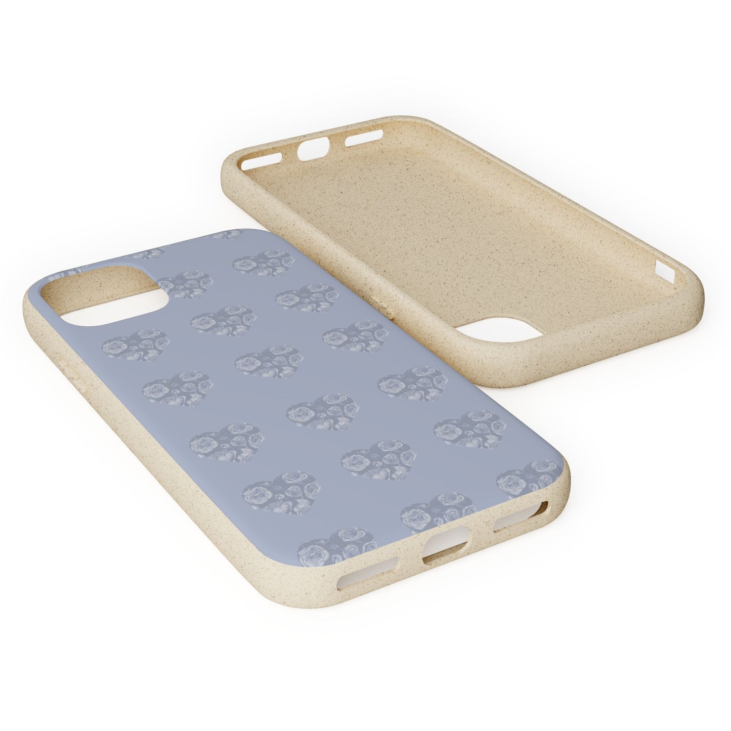 Purple hearts eco biodegradable phone case