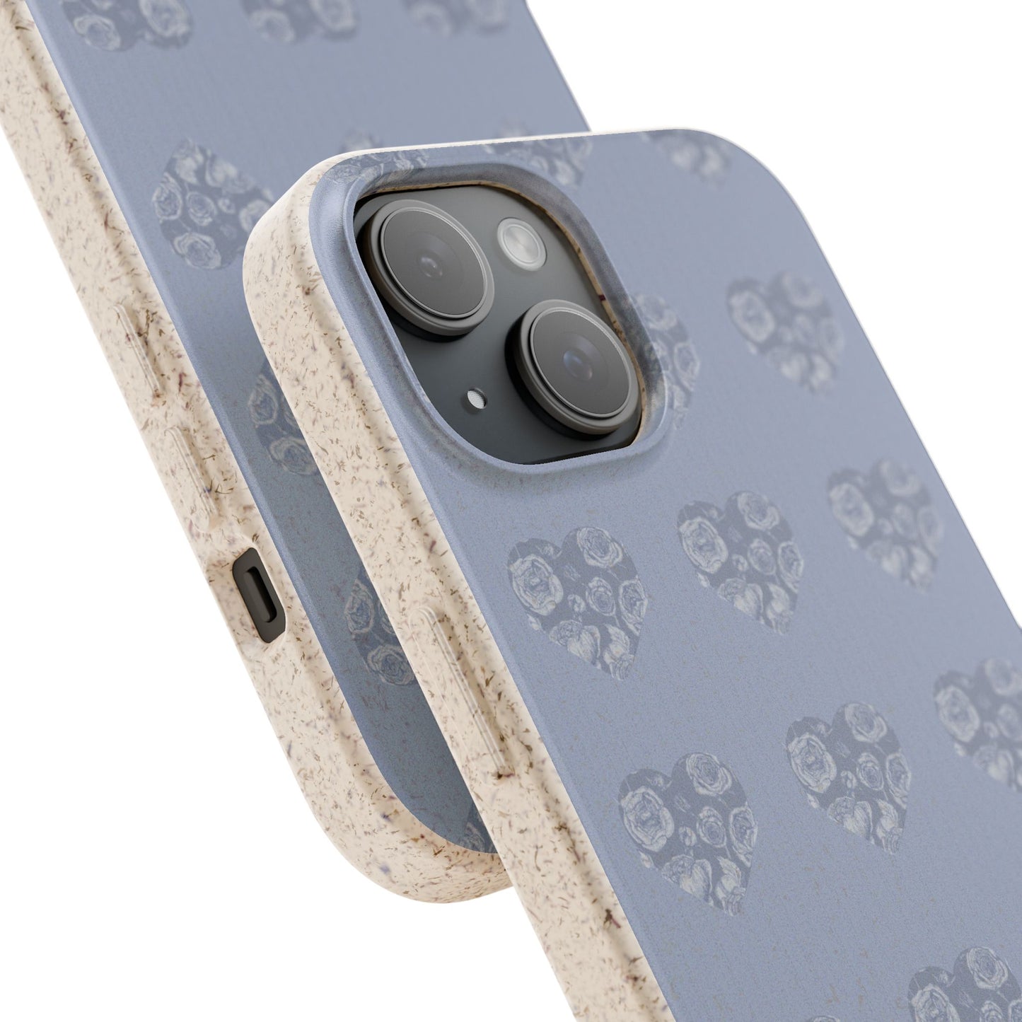Purple hearts eco biodegradable phone case