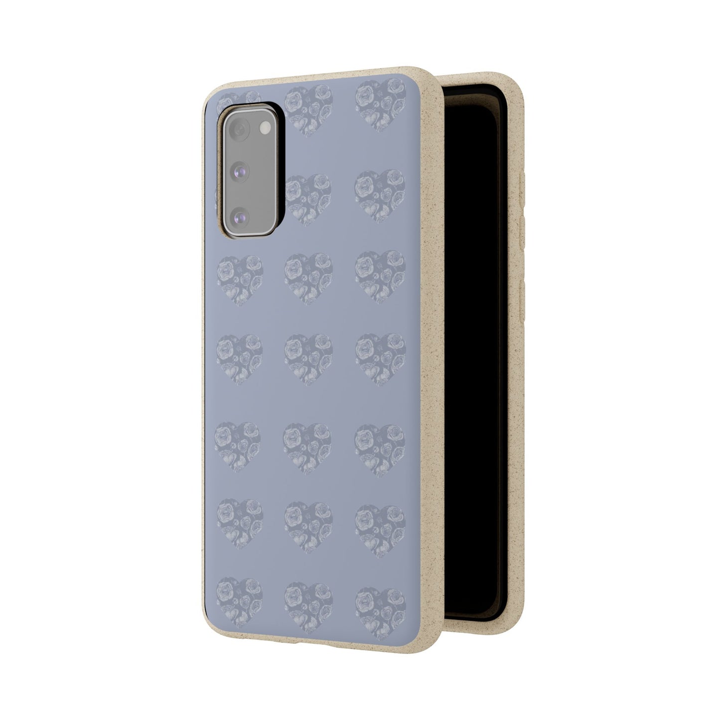 Purple hearts eco biodegradable phone case