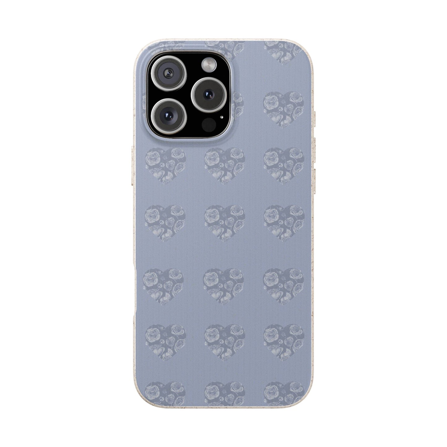 Purple hearts eco biodegradable phone case