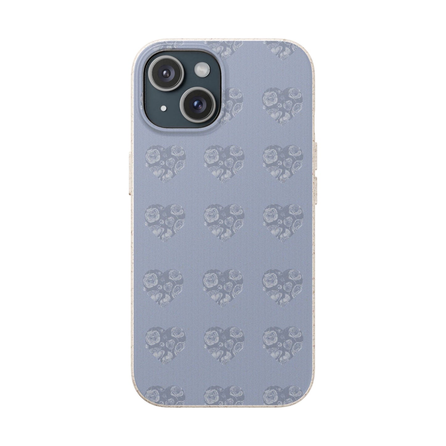 Purple hearts eco biodegradable phone case