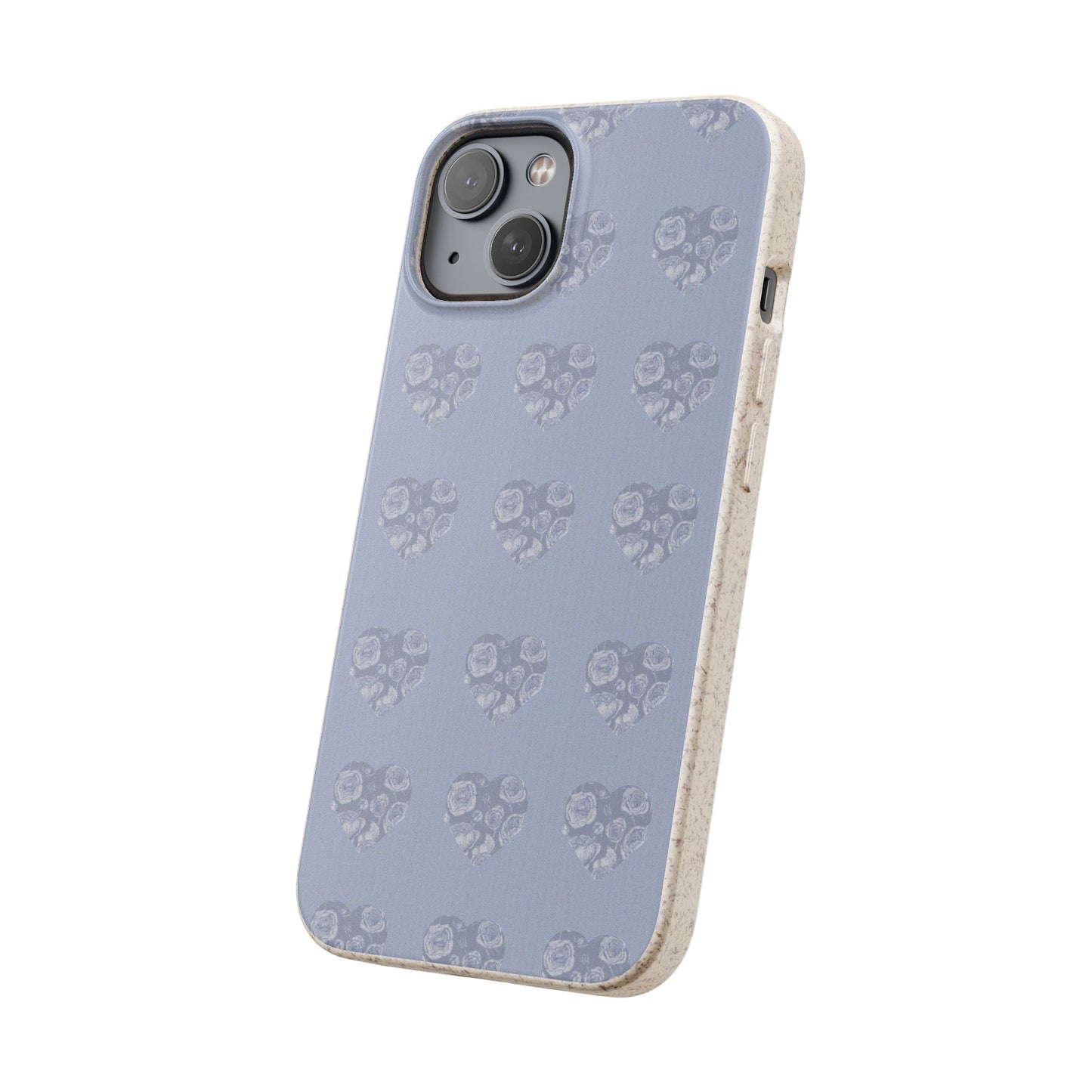 Purple hearts eco biodegradable phone case