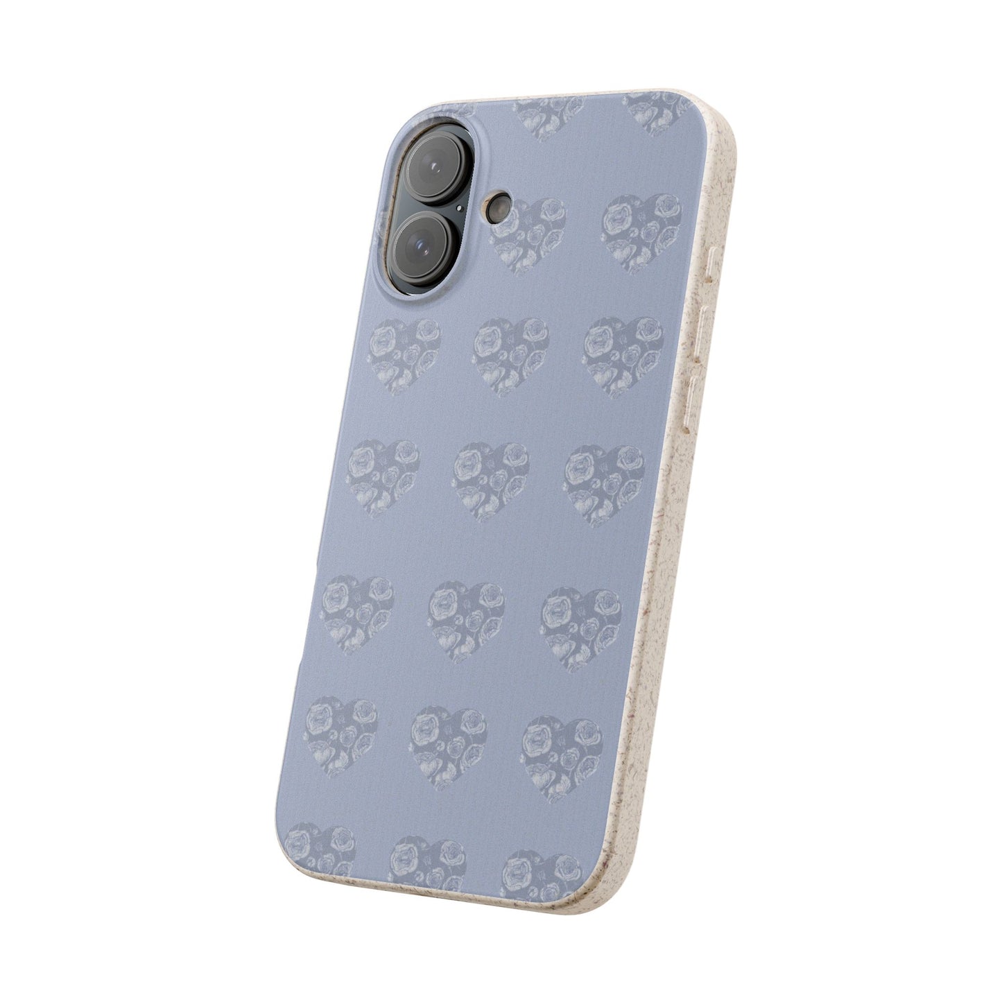 Purple hearts eco biodegradable phone case