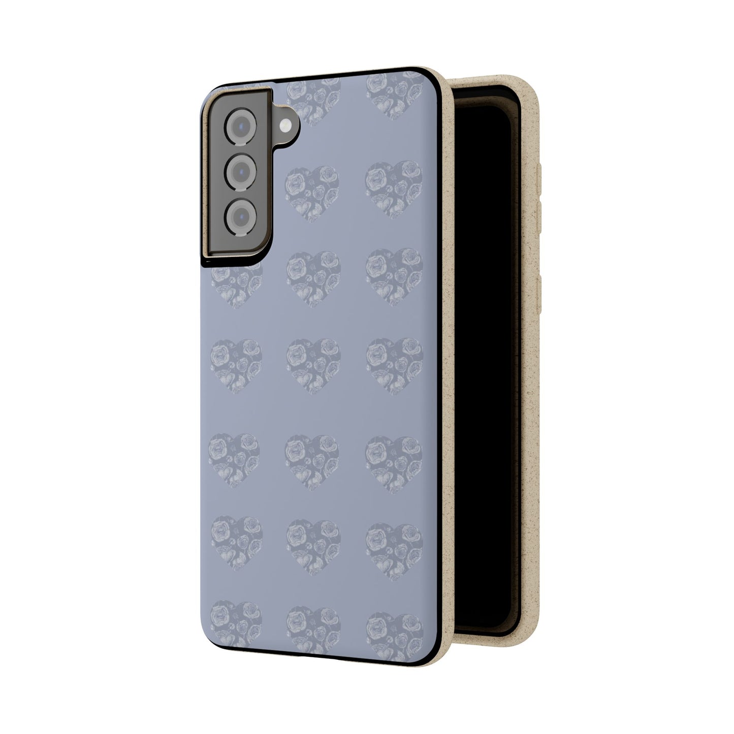 Purple hearts eco biodegradable phone case