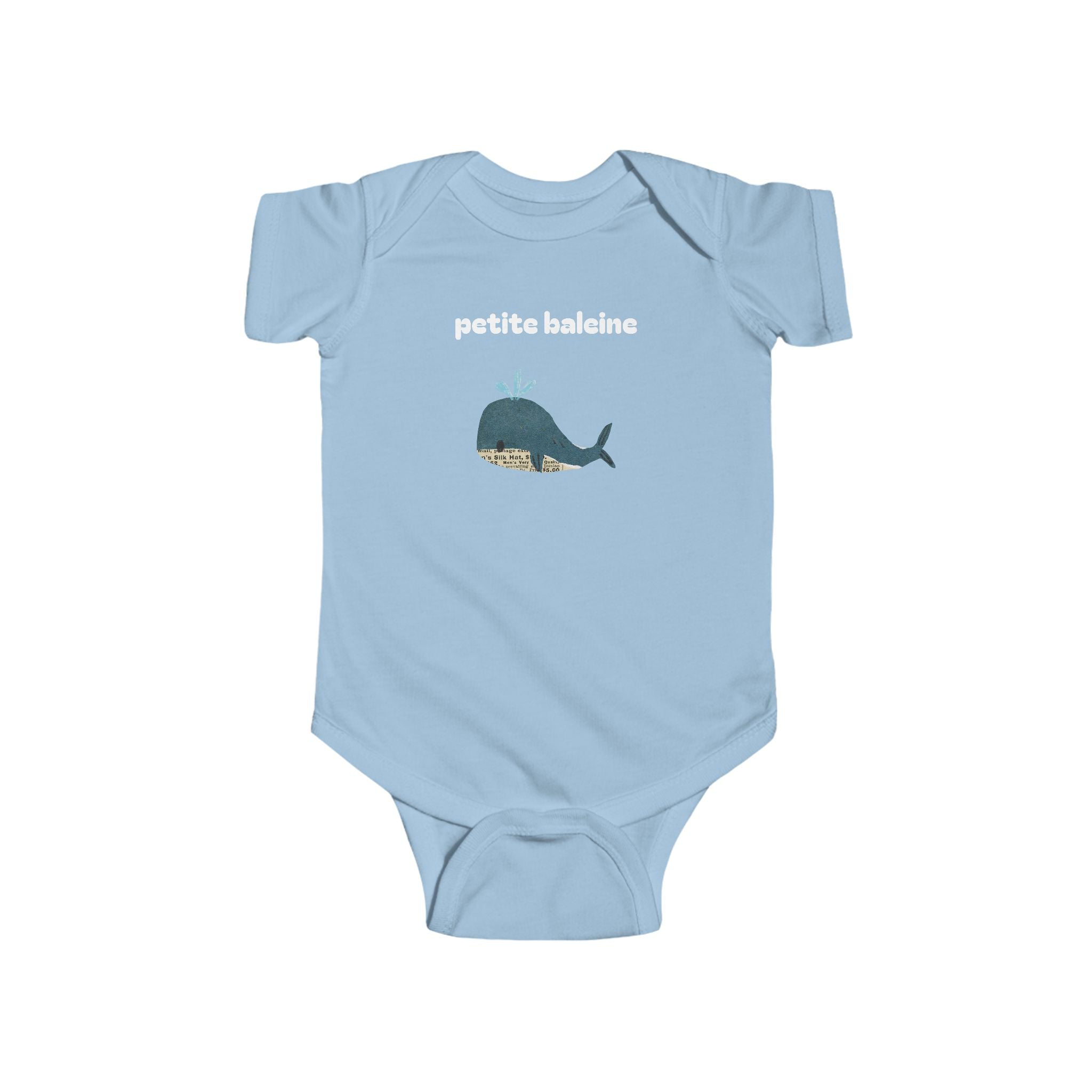 Petite baleine (little whale) Baby bodysuit