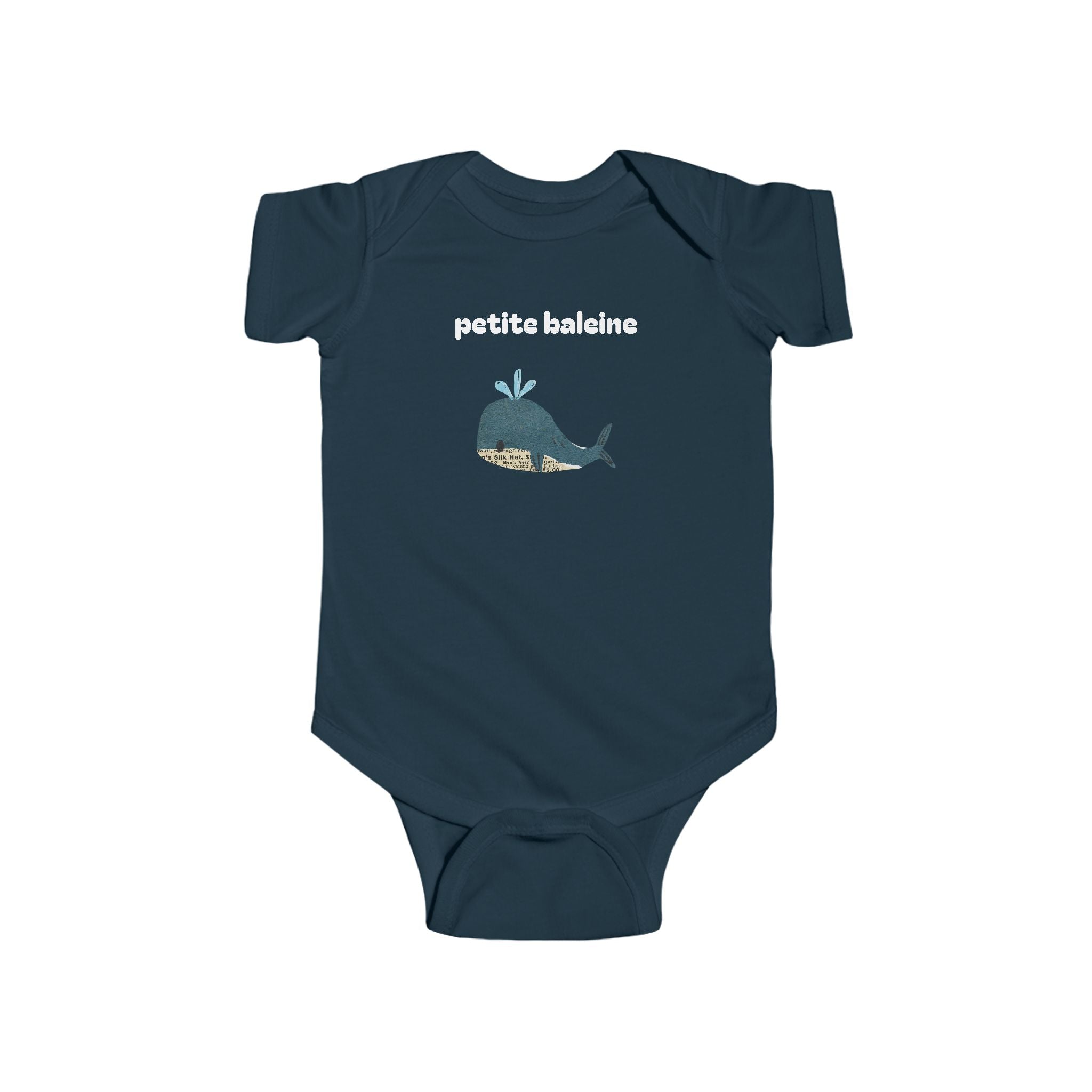 Petite baleine (little whale) Baby bodysuit