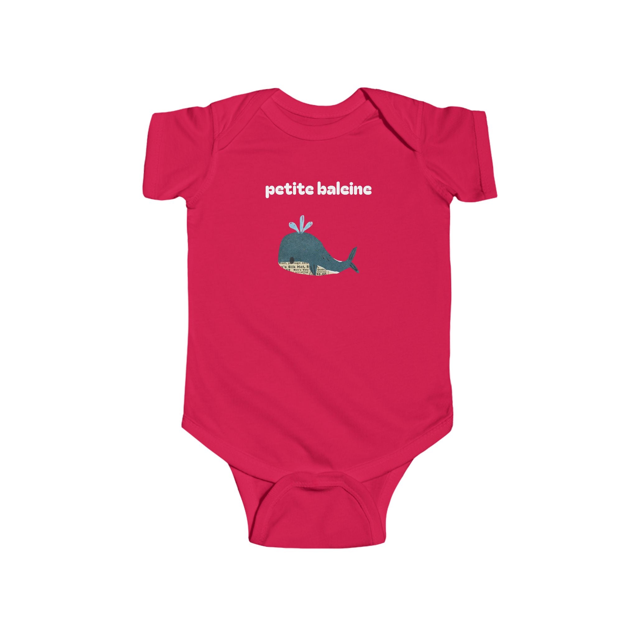 Petite baleine (little whale) Baby bodysuit