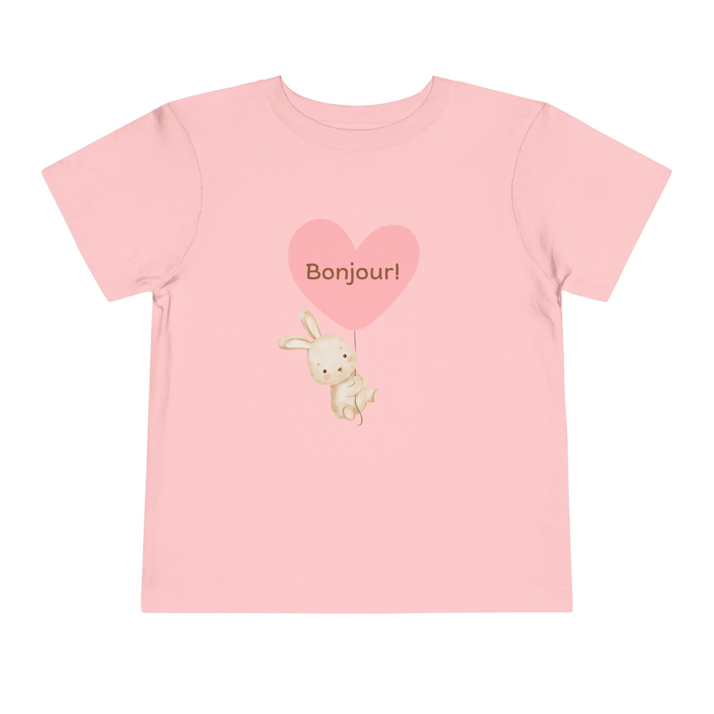 Bonjour Toddler Tee with Bunny & Heart