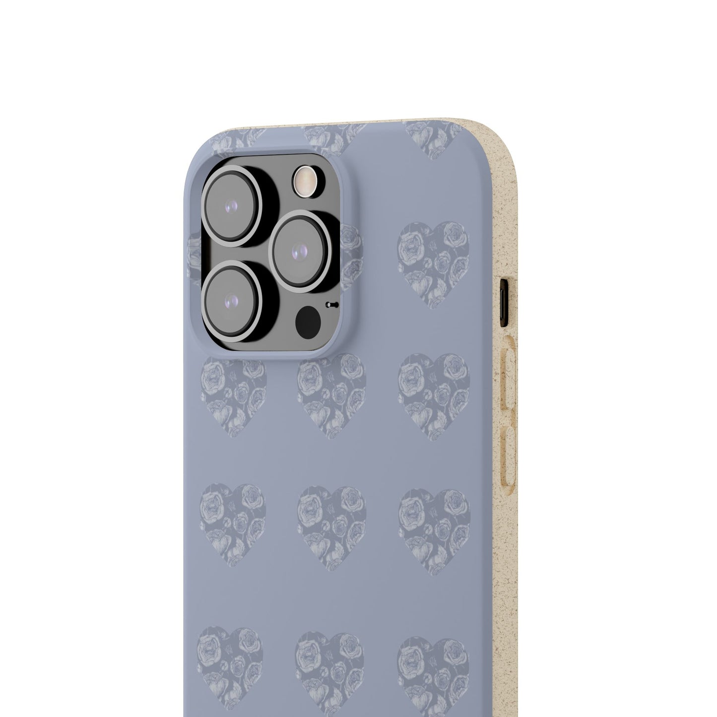 Purple hearts eco biodegradable phone case