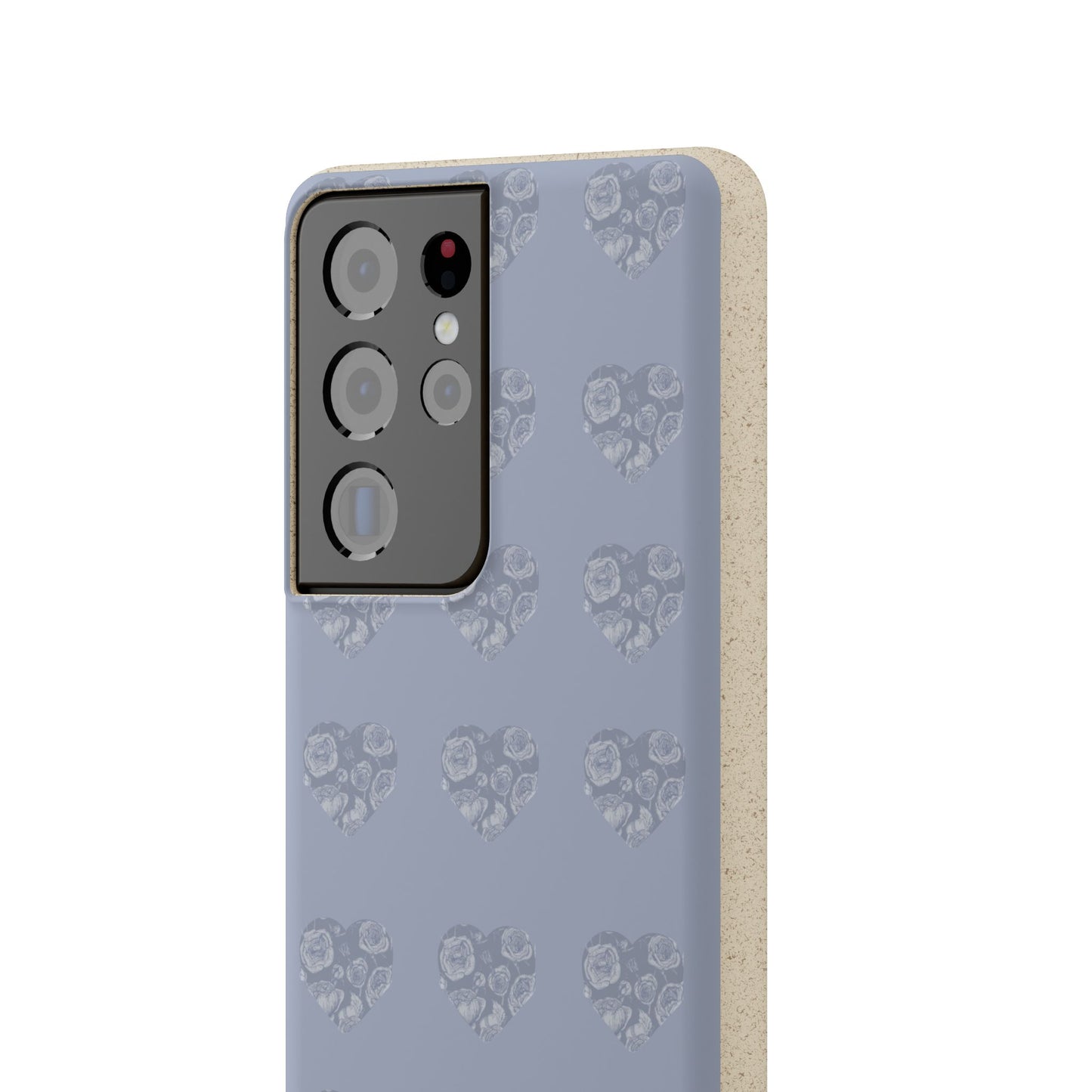 Purple hearts eco biodegradable phone case