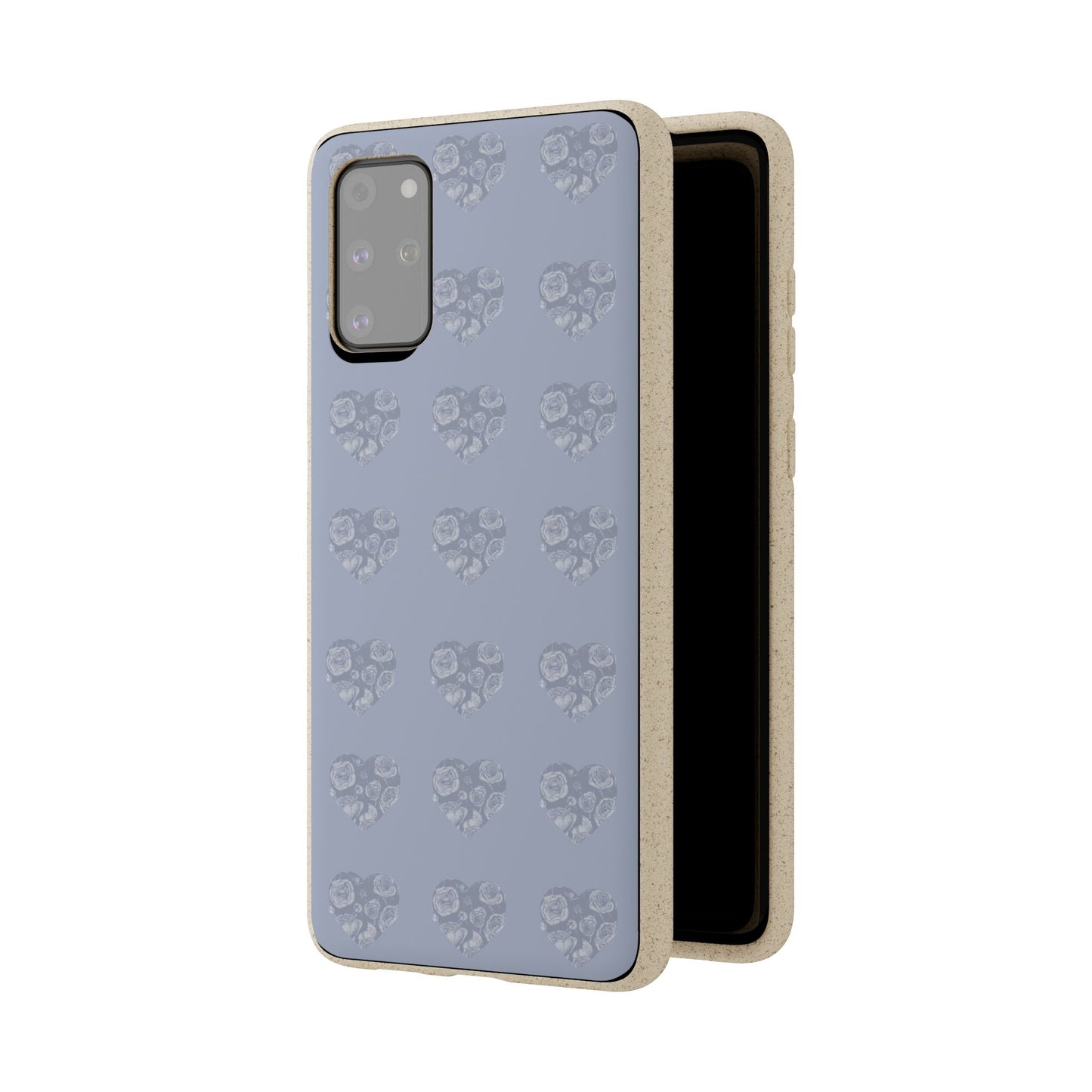 Purple hearts eco biodegradable phone case
