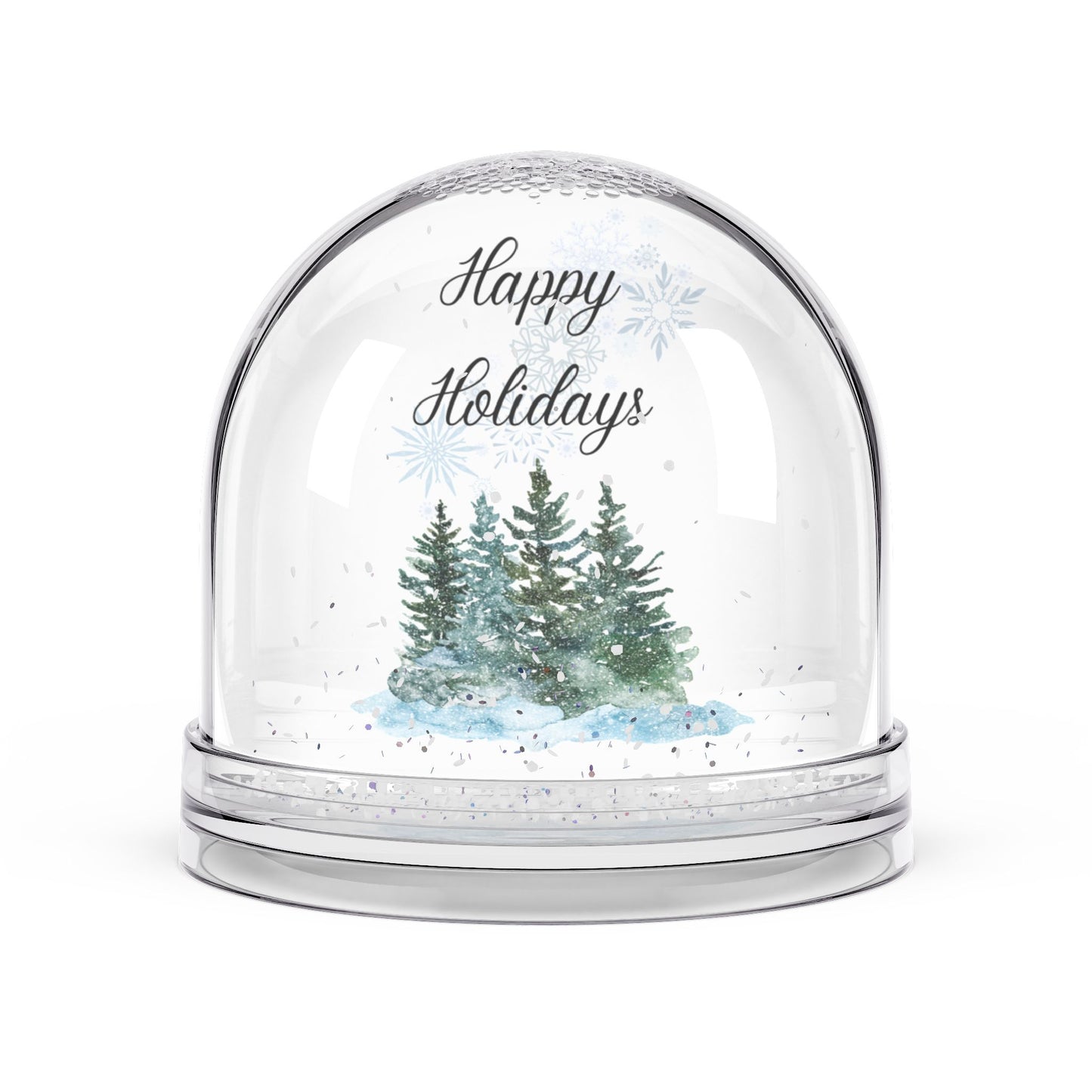 Elegant Happy Holidays Snow Globe