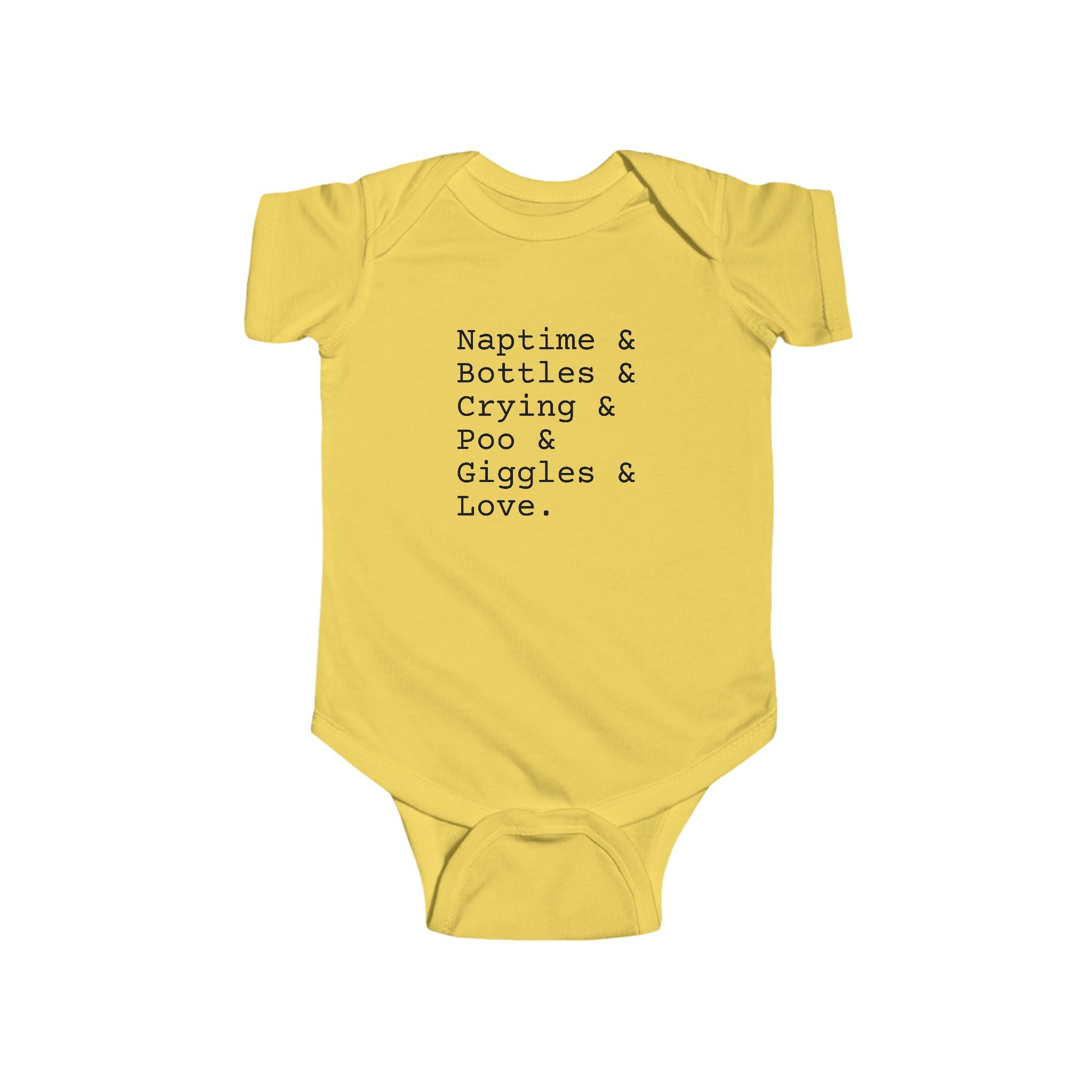 Naptime and Giggles and Bottles Baby short sleeve one piece