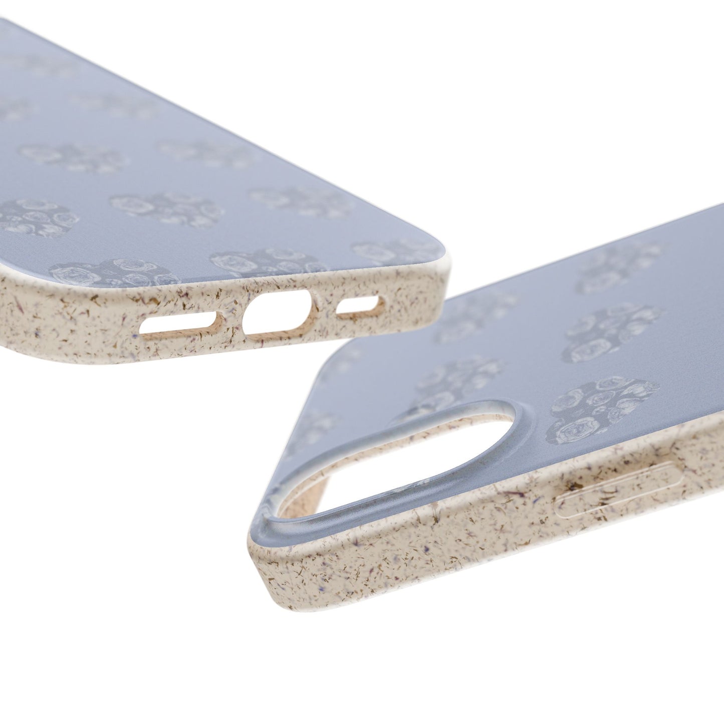 Purple hearts eco biodegradable phone case
