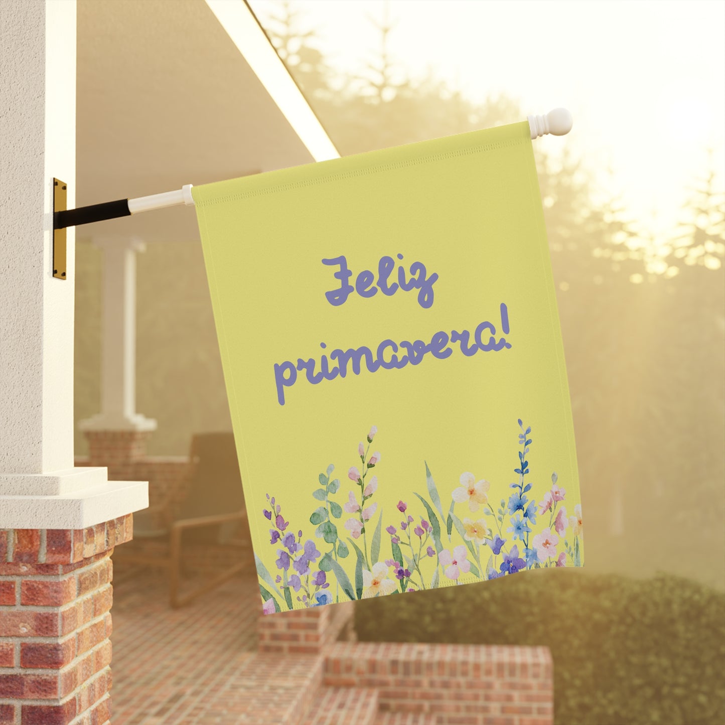 Feliz primavera floral Spring Garden Banner