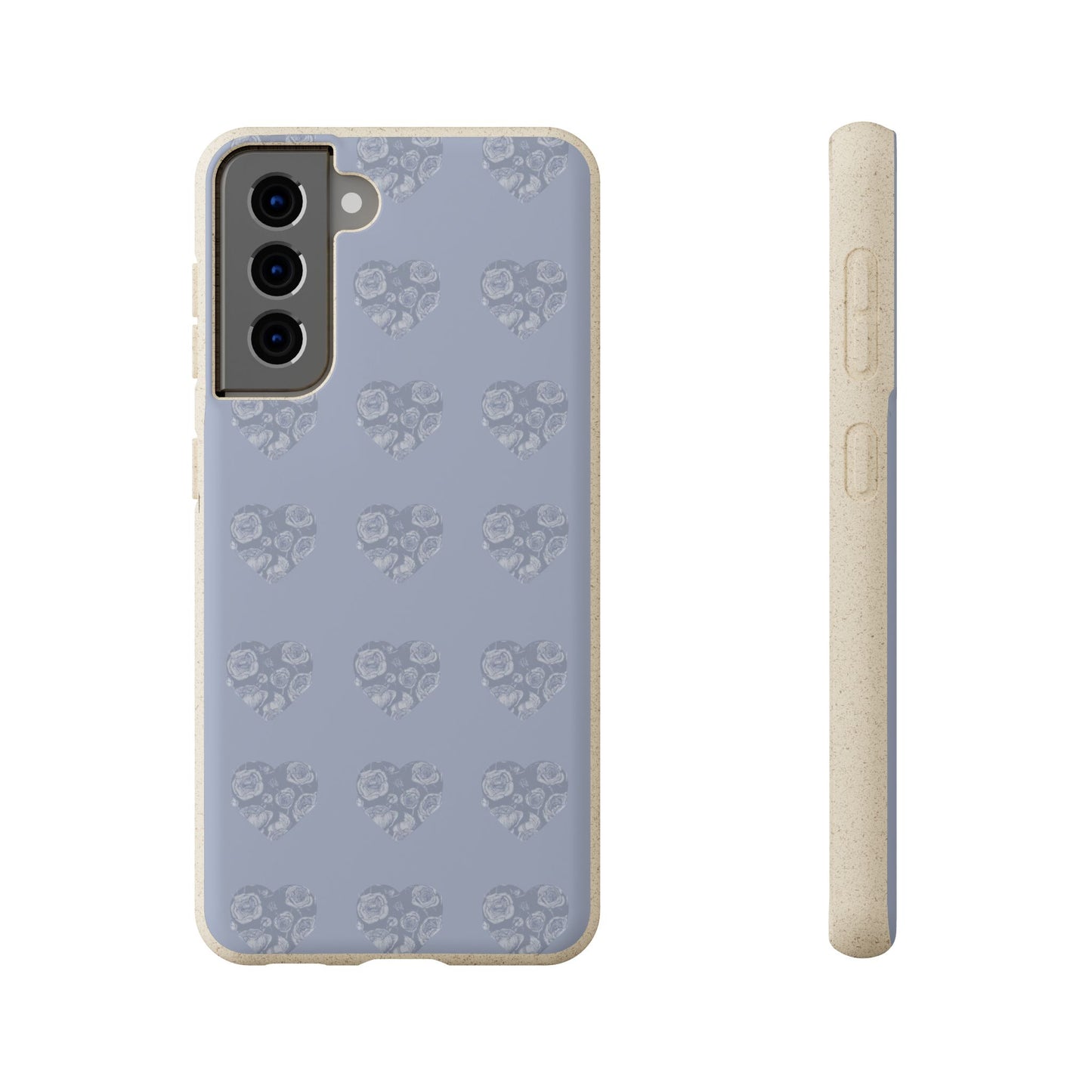 Purple hearts eco biodegradable phone case