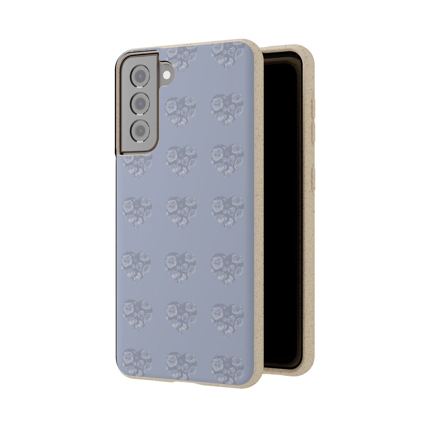 Purple hearts eco biodegradable phone case