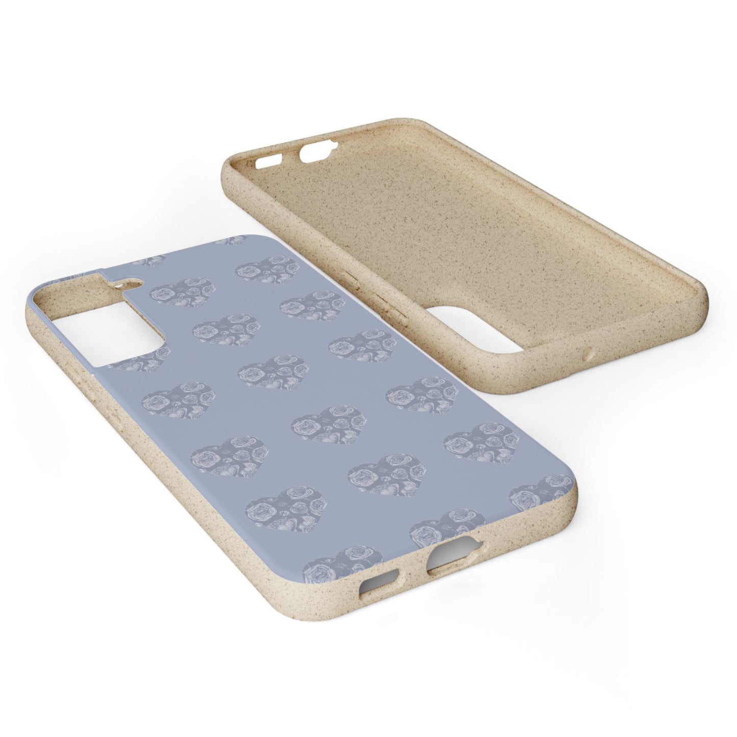 Purple hearts eco biodegradable phone case