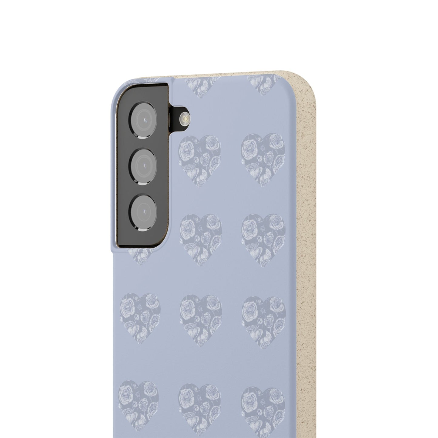 Purple hearts eco biodegradable phone case