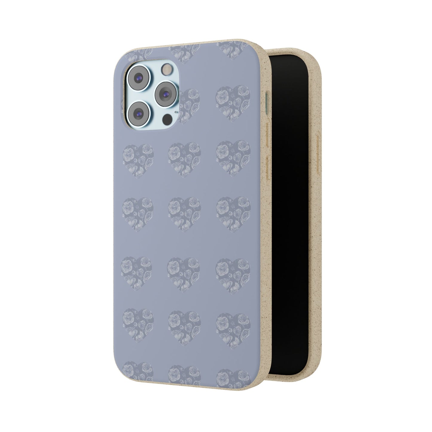 Purple hearts eco biodegradable phone case