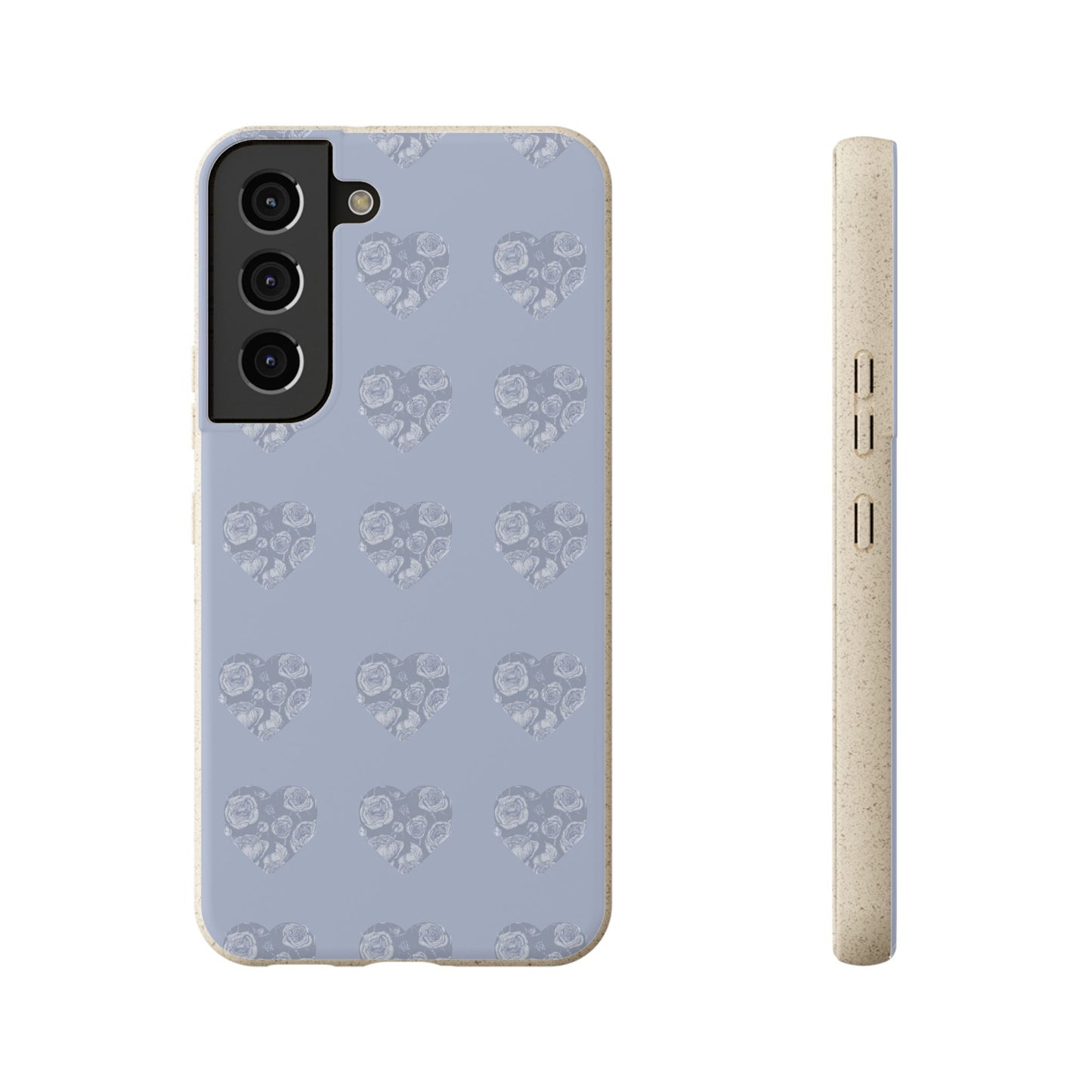 Purple hearts eco biodegradable phone case