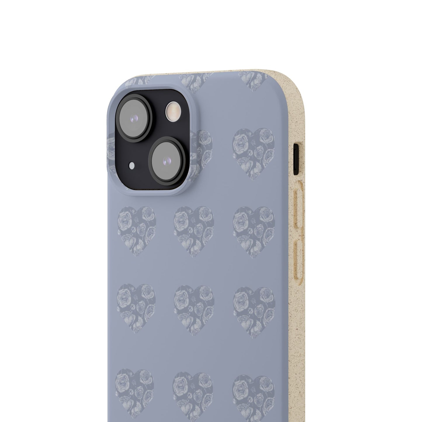 Purple hearts eco biodegradable phone case
