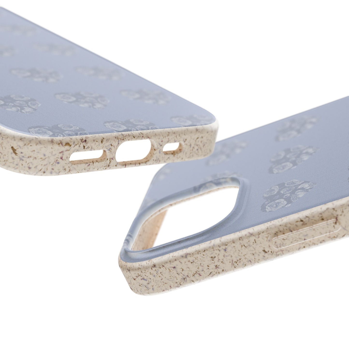 Purple hearts eco biodegradable phone case