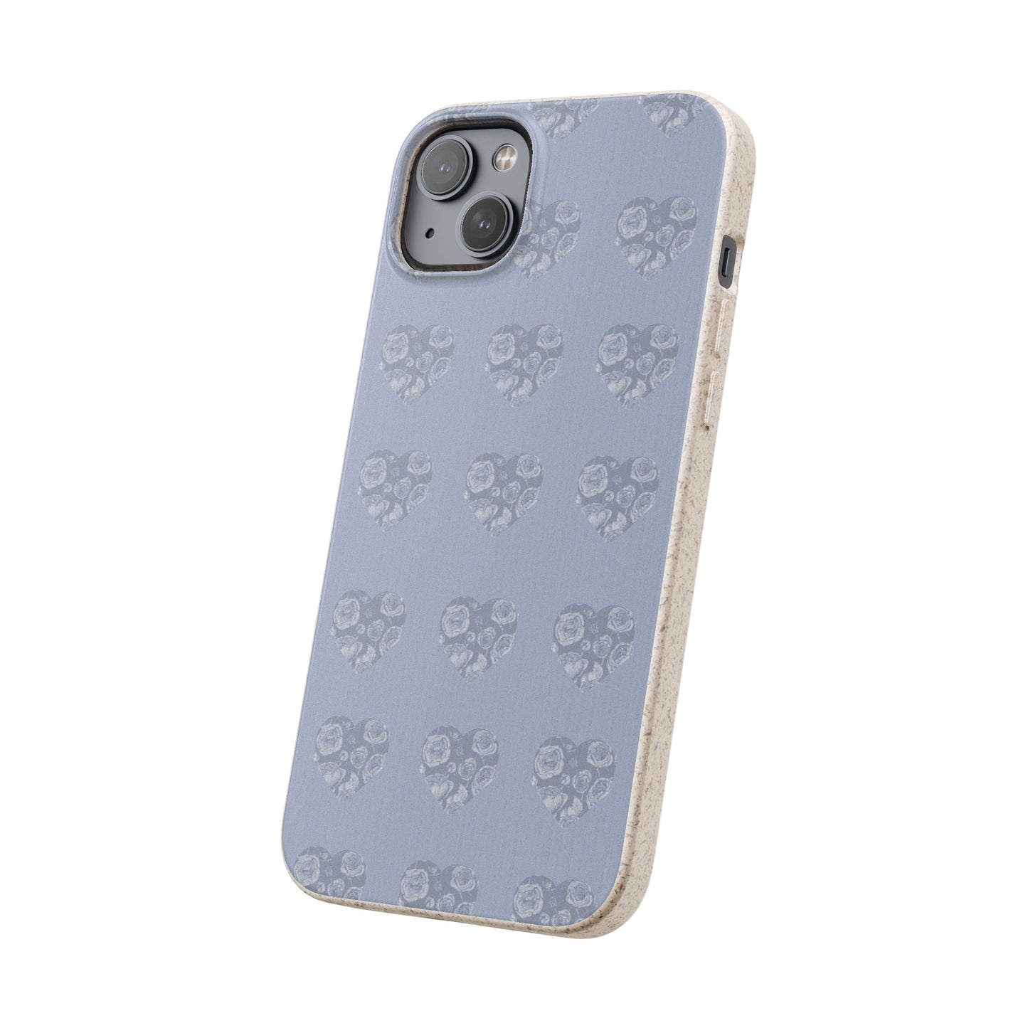 Purple hearts eco biodegradable phone case