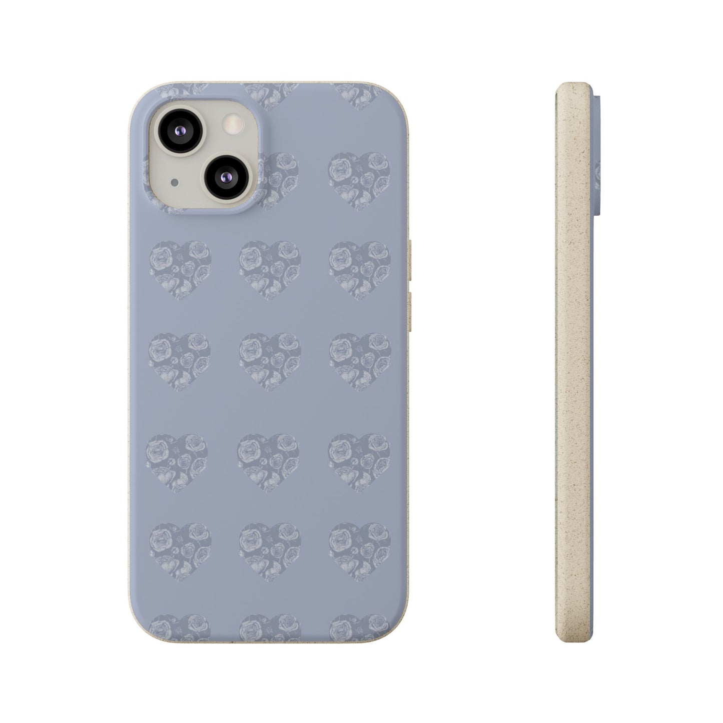 Purple hearts eco biodegradable phone case