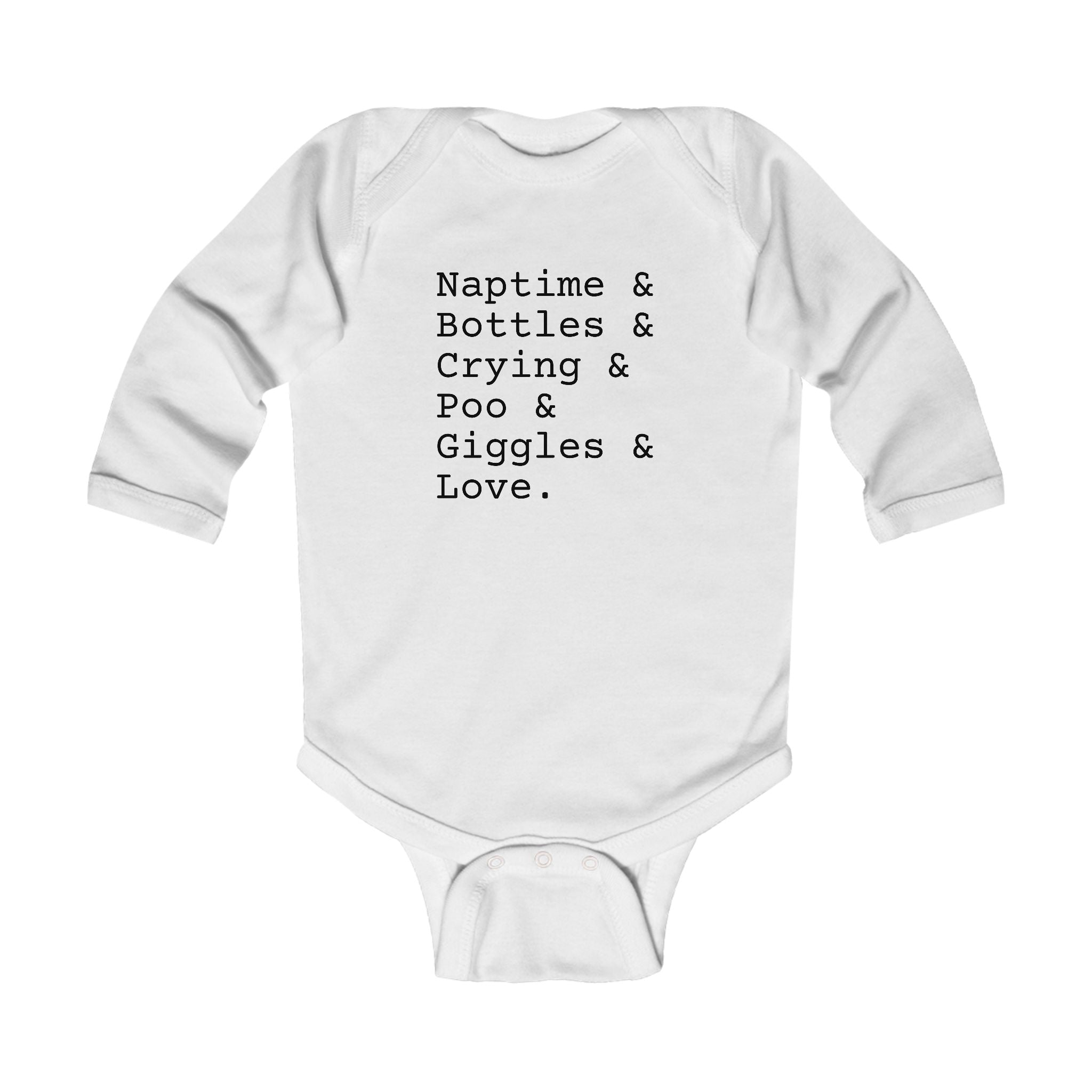 Naptime Giggles Bottles Baby List Long Sleeve One piece