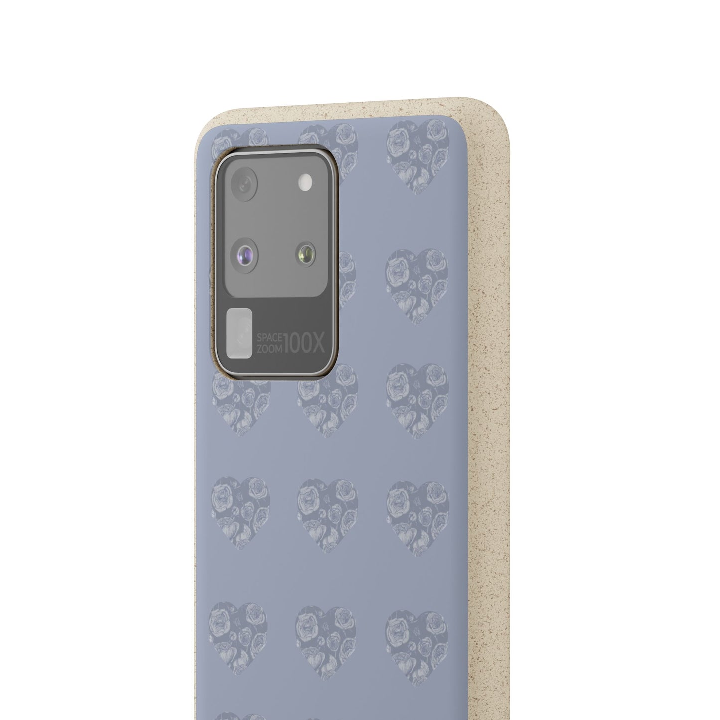 Purple hearts eco biodegradable phone case