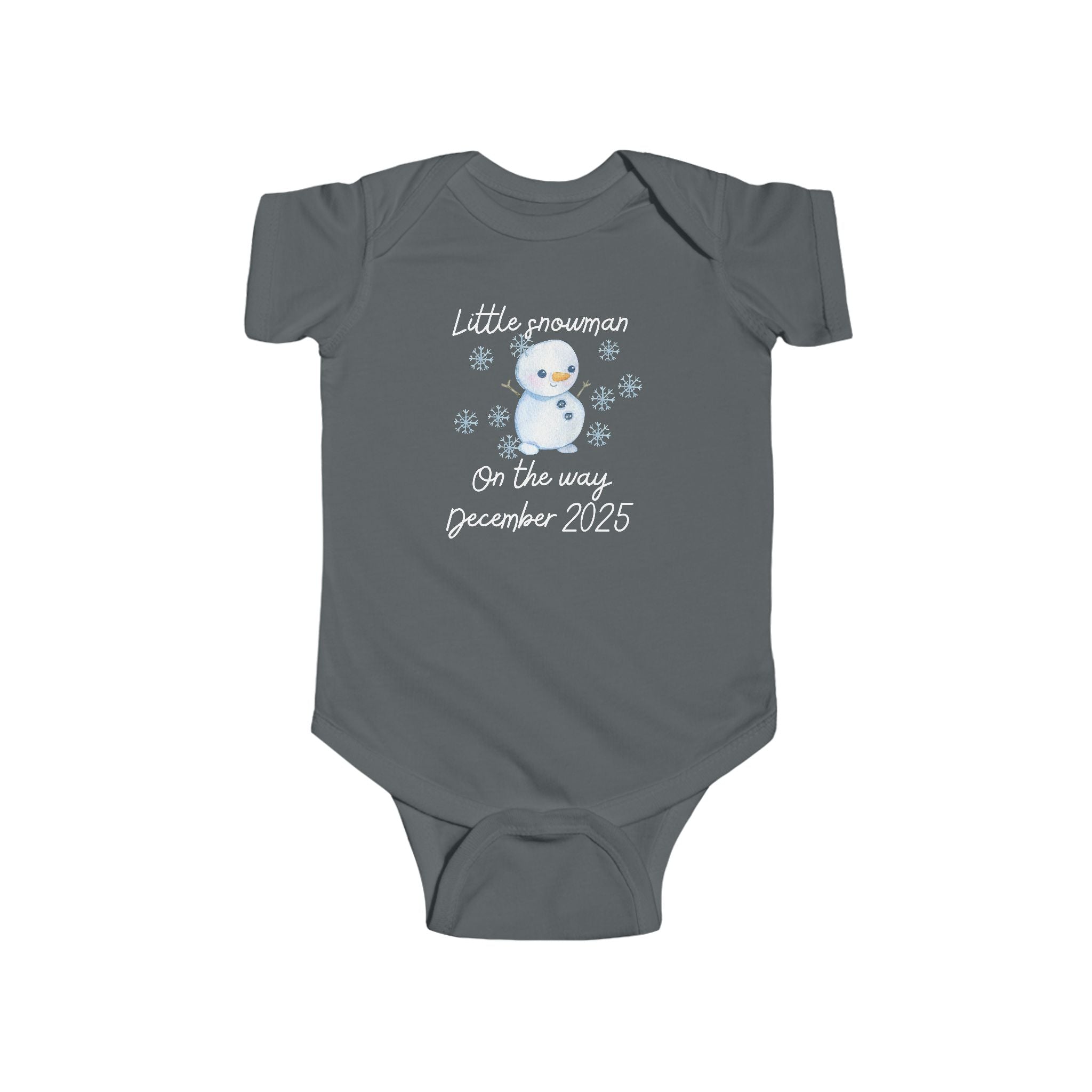Little snowman on the way Infant Bodysuit