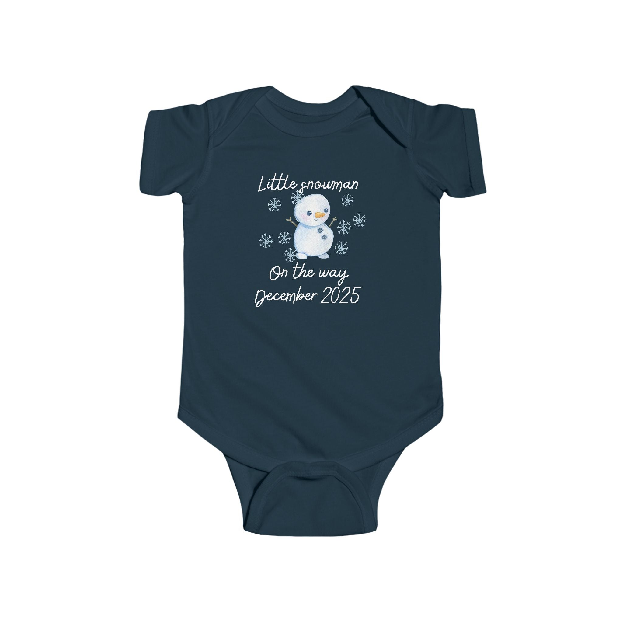 Little snowman on the way Infant Bodysuit