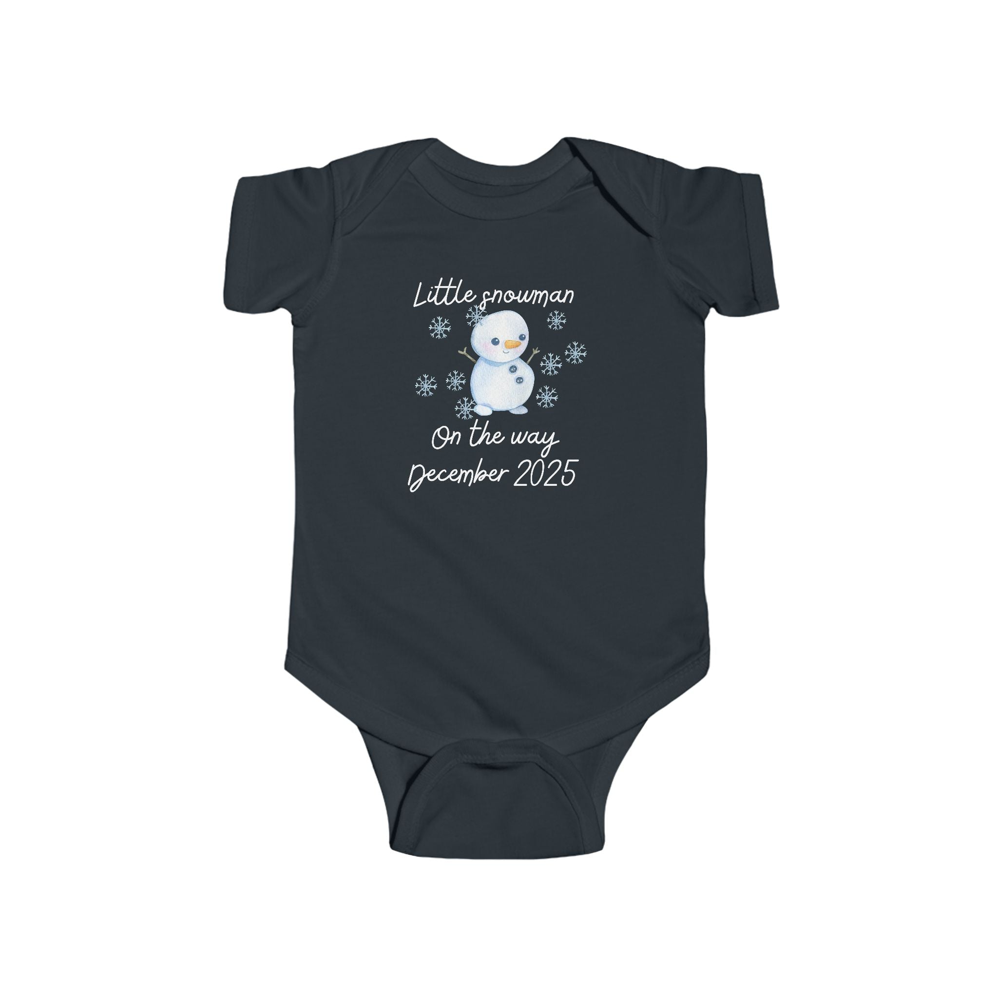 Little snowman on the way Infant Bodysuit