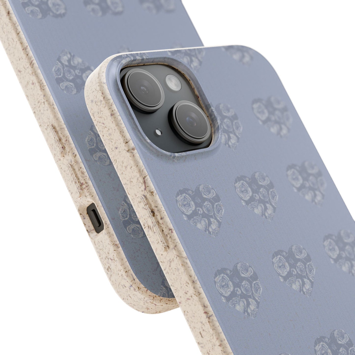 Purple hearts eco biodegradable phone case