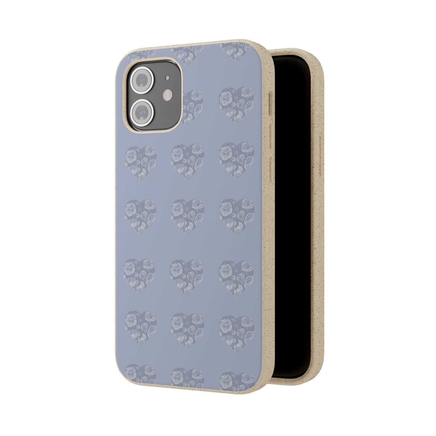 Purple hearts eco biodegradable phone case