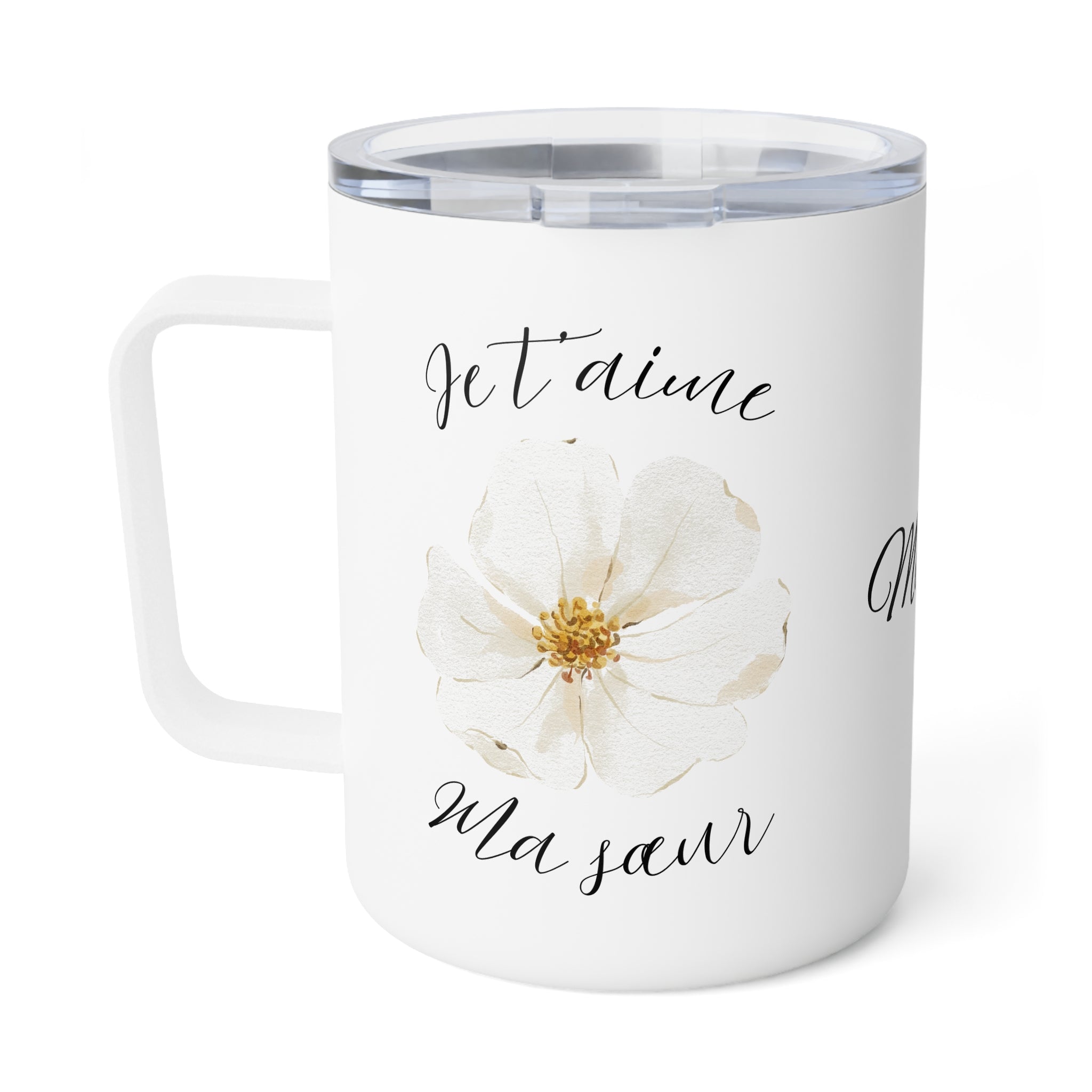 Personalized sister name French mug, Je t'aime Ma soeur