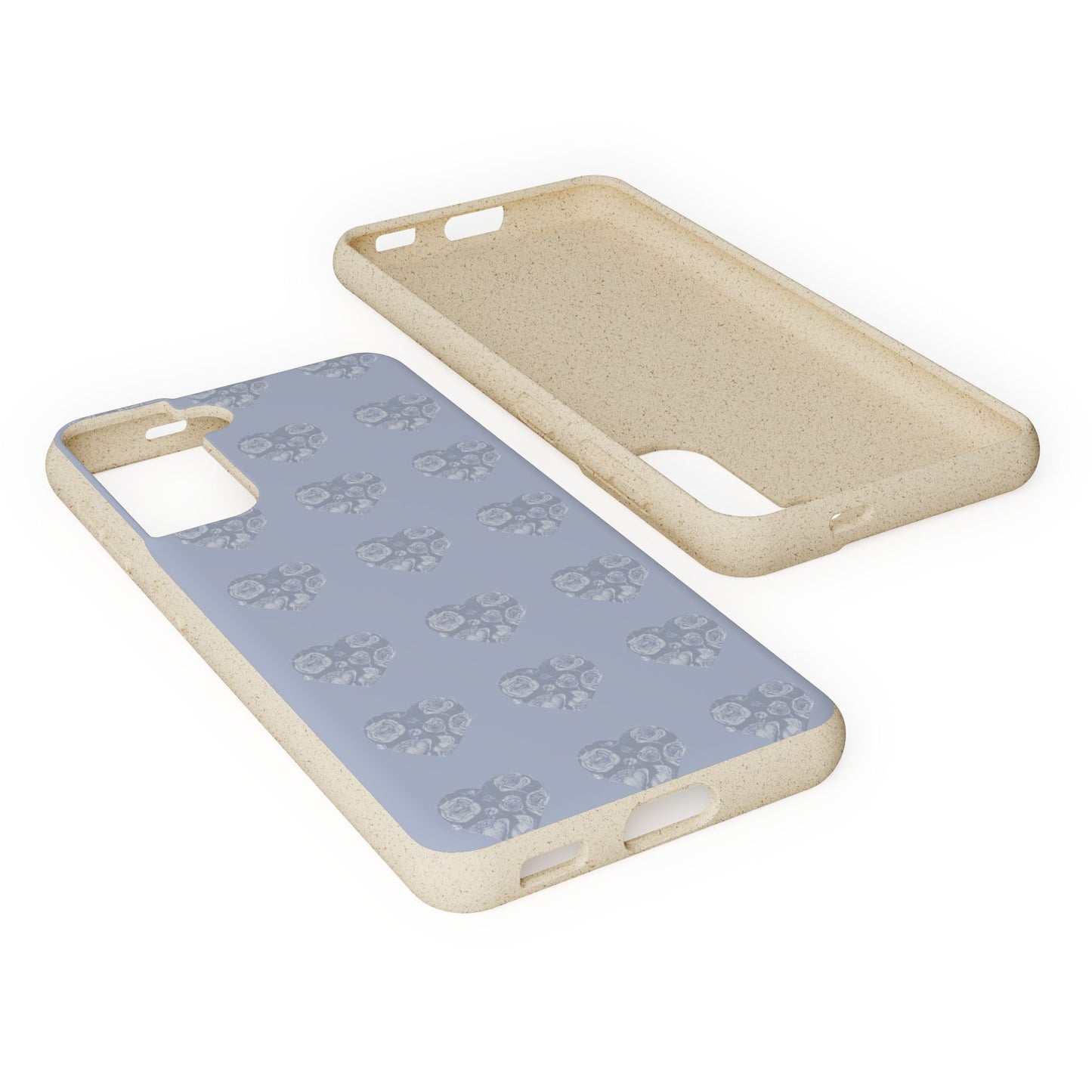 Purple hearts eco biodegradable phone case