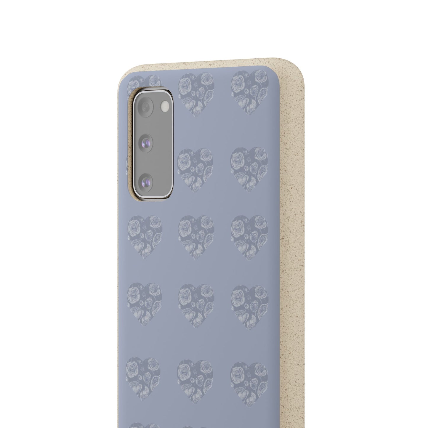 Purple hearts eco biodegradable phone case