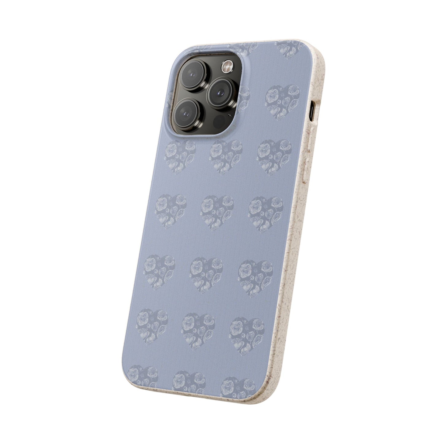 Purple hearts eco biodegradable phone case