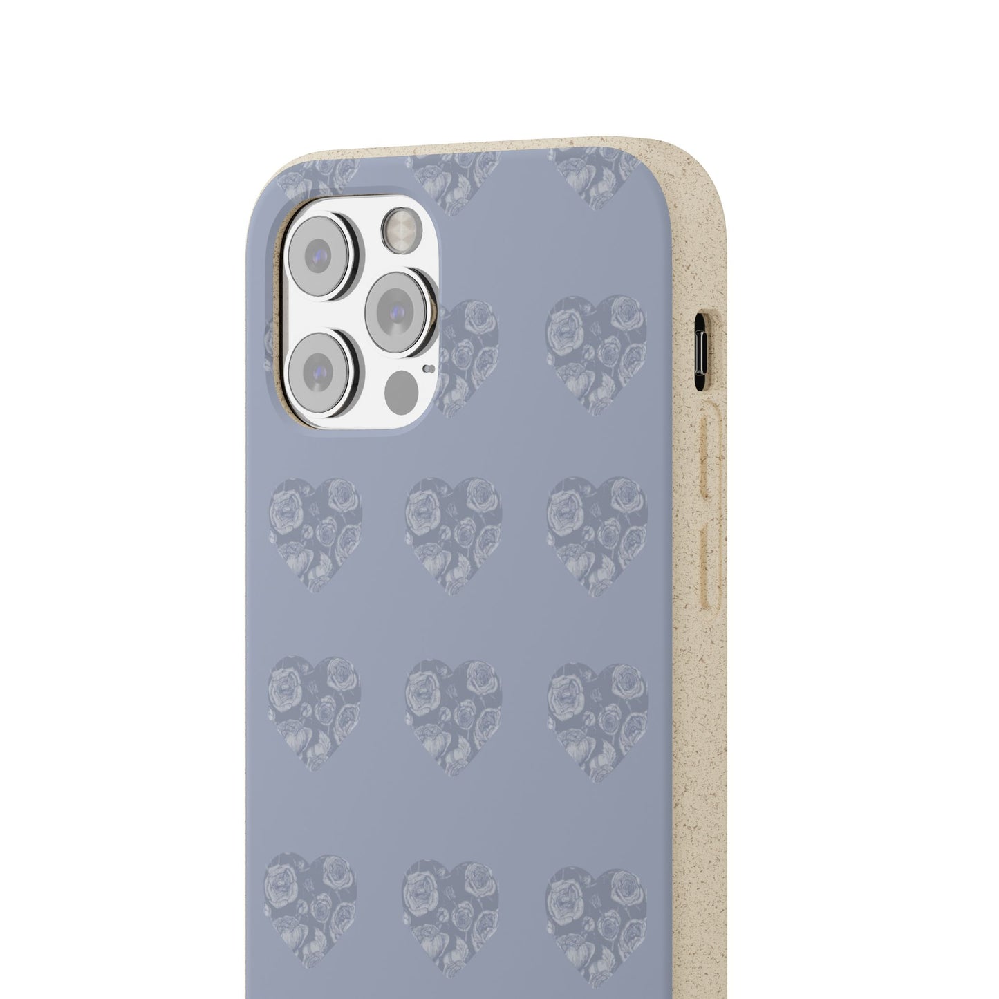 Purple hearts eco biodegradable phone case