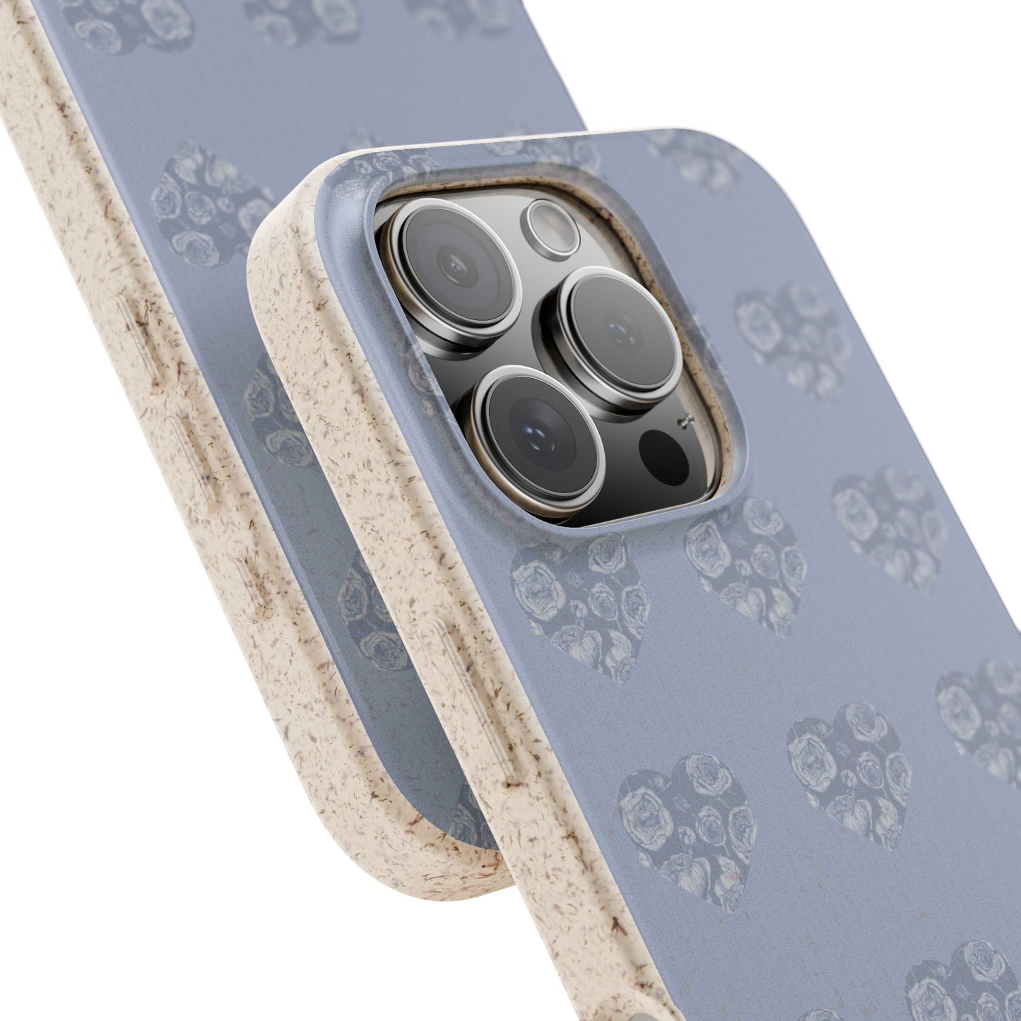 Purple hearts eco biodegradable phone case