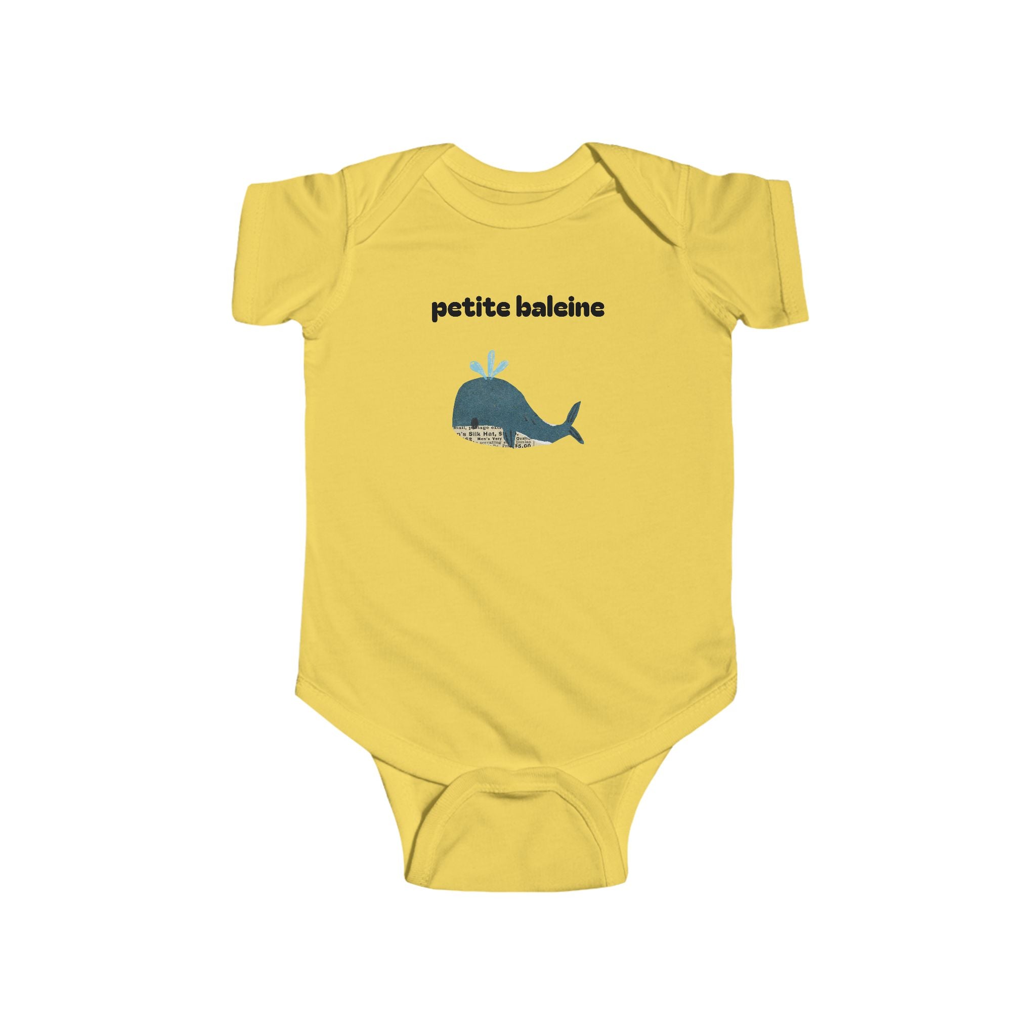 Petite baleine (little whale) Baby bodysuit