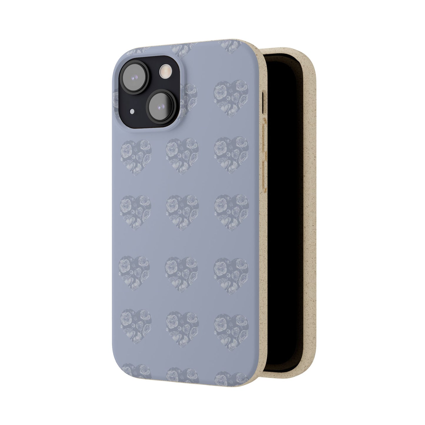 Purple hearts eco biodegradable phone case